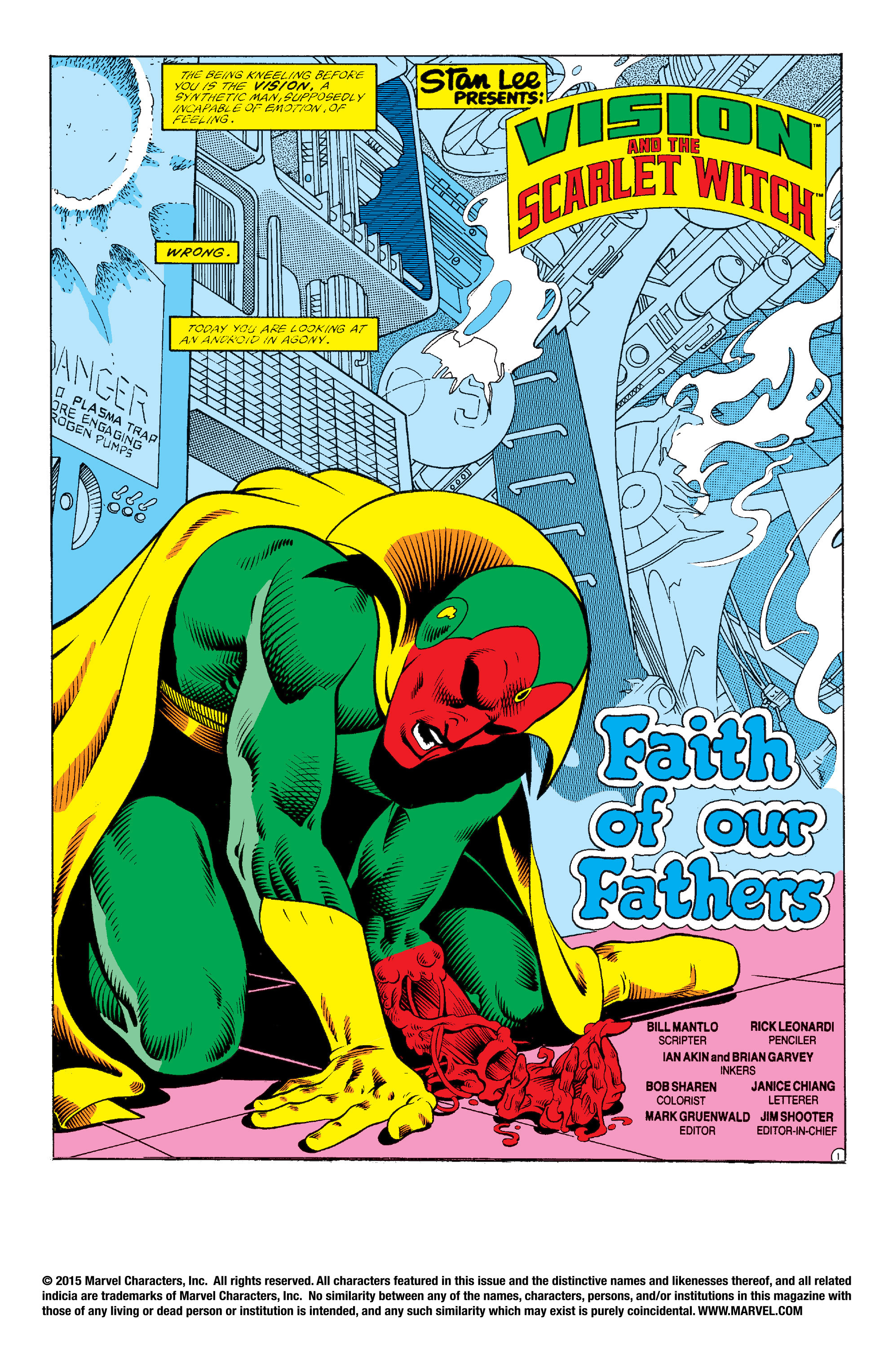 Read online The Vision and the Scarlet Witch (1982) comic -  Issue #2 - 2