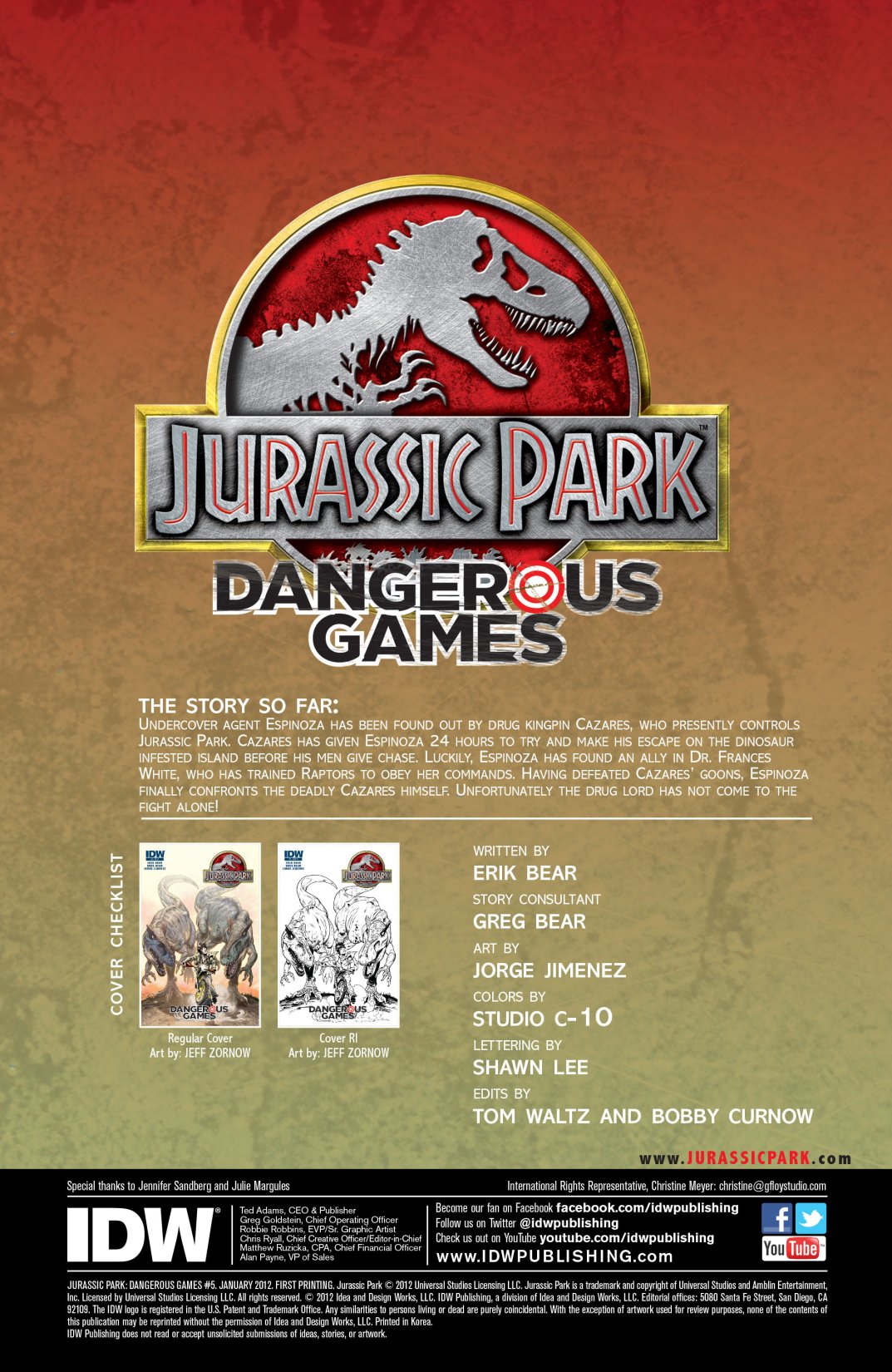 Read online Jurassic Park: Dangerous Games comic -  Issue # _TPB - 109