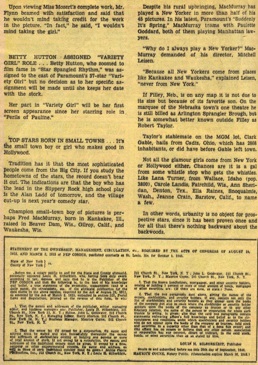 Read online Pep Comics comic -  Issue #61 - 37