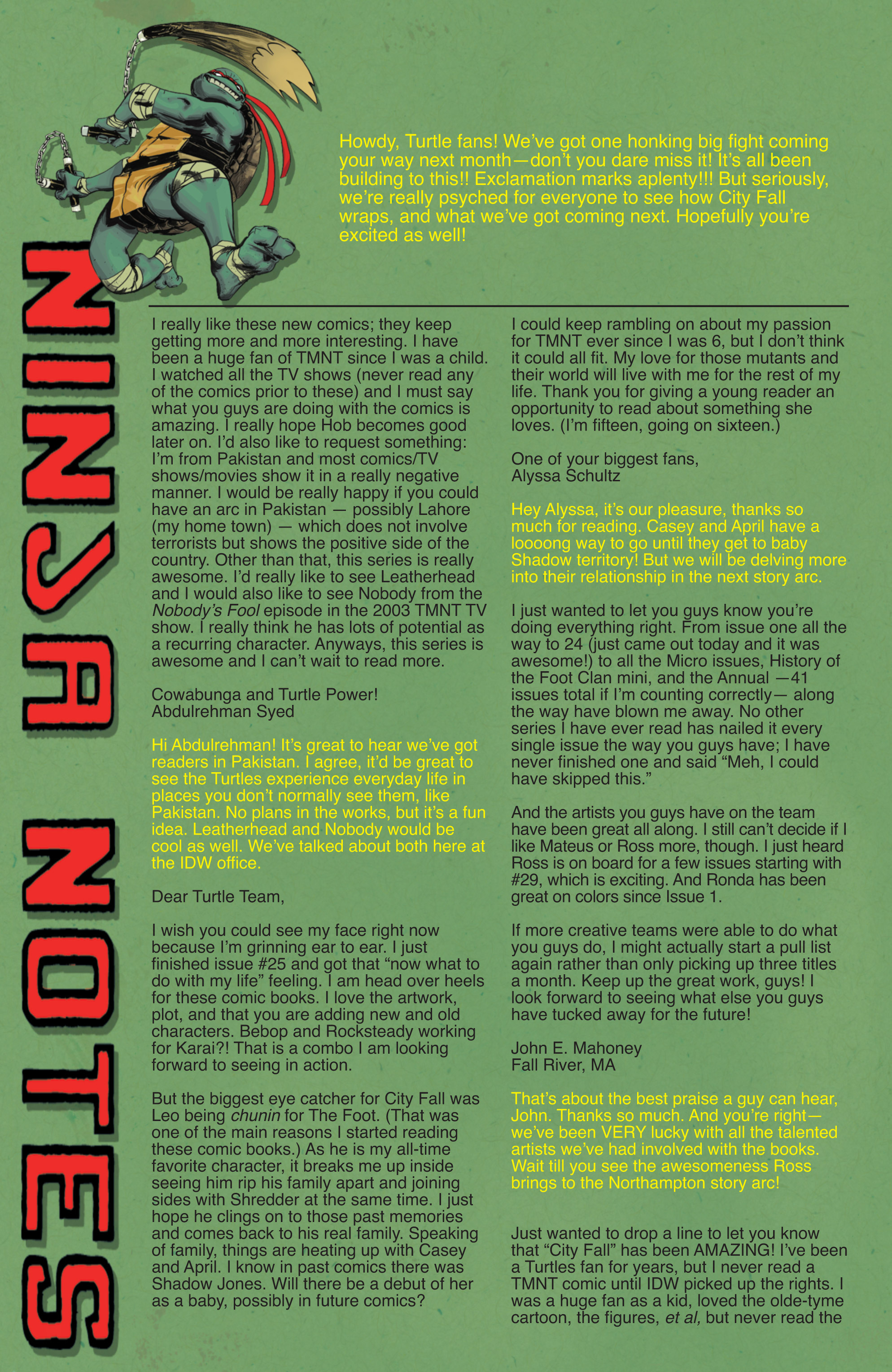 Read online Teenage Mutant Ninja Turtles (2011) comic -  Issue #27 - 29
