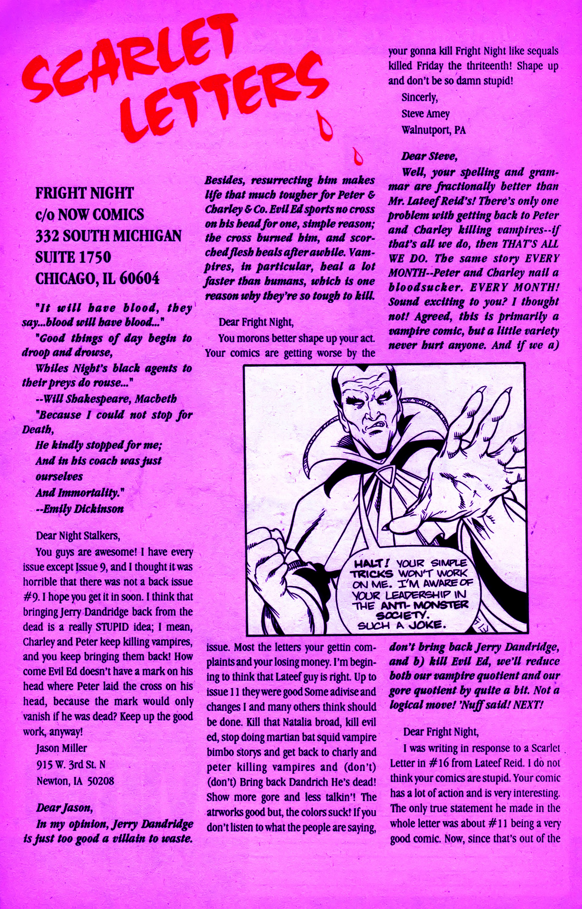 Read online Fright Night (1988) comic -  Issue #19 - 30