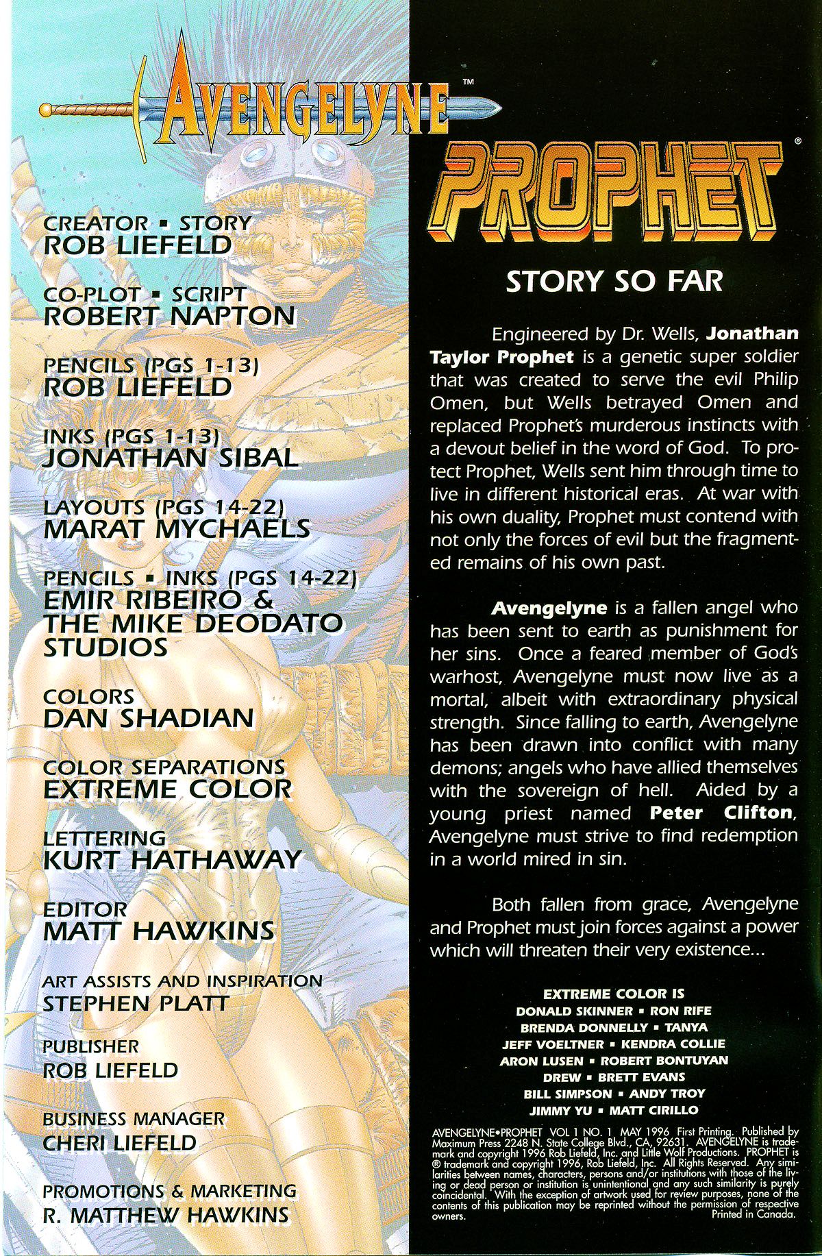 Read online Avengelyne/Prophet comic -  Issue #1 - 2