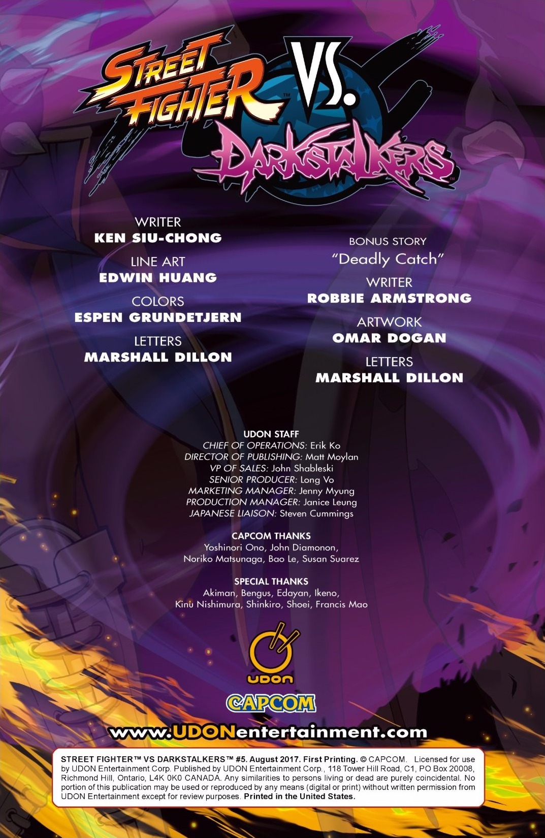 Read online Street Fighter VS Darkstalkers comic -  Issue #5 - 2