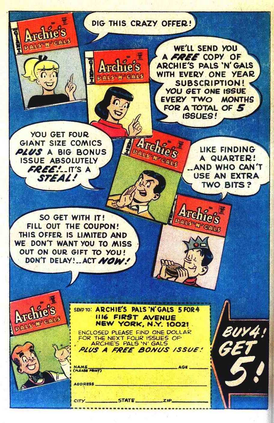 Read online Archie's Pals 'N' Gals (1952) comic -  Issue #48 - 49
