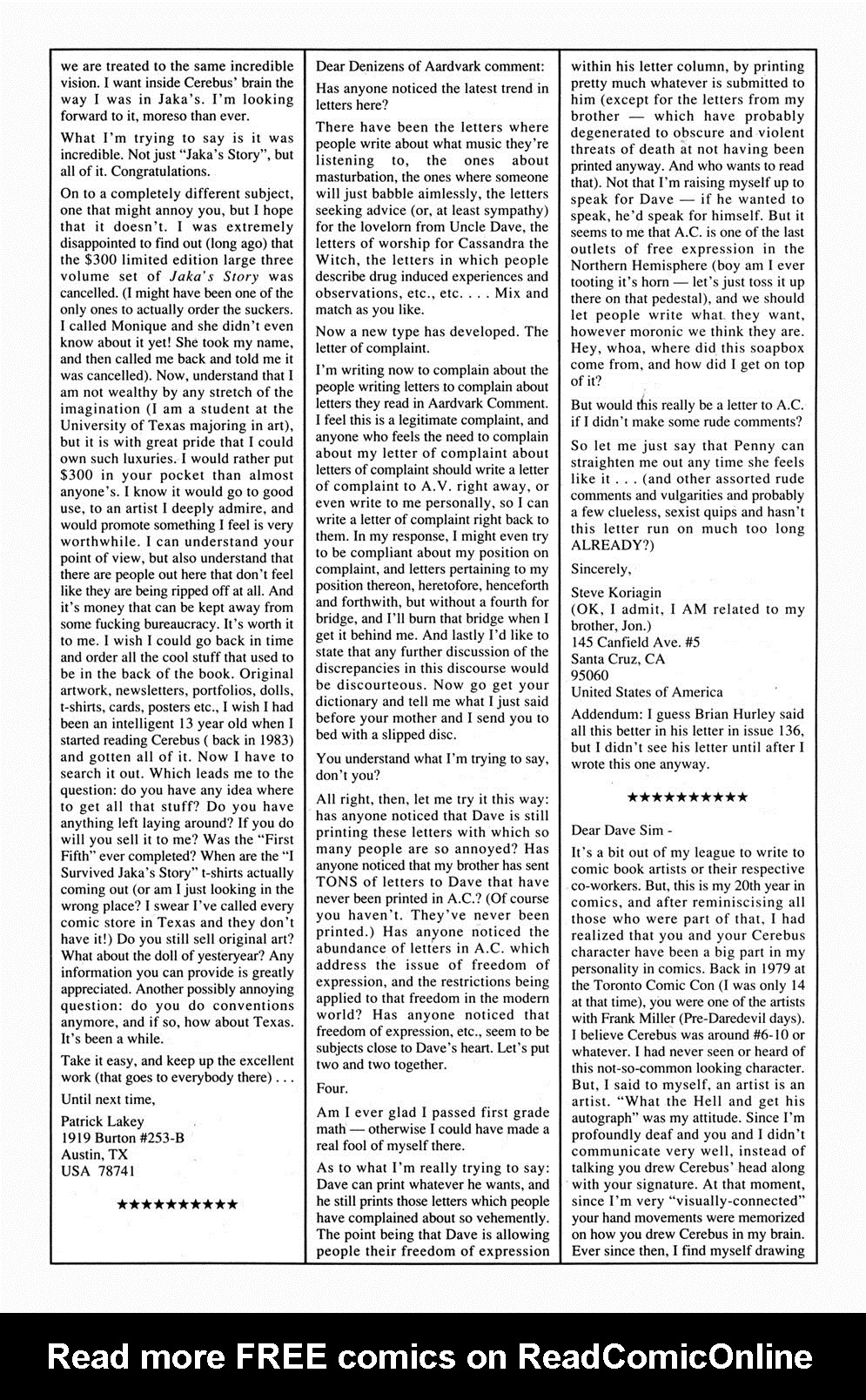 Cerebus Issue #139 #138 - English 28