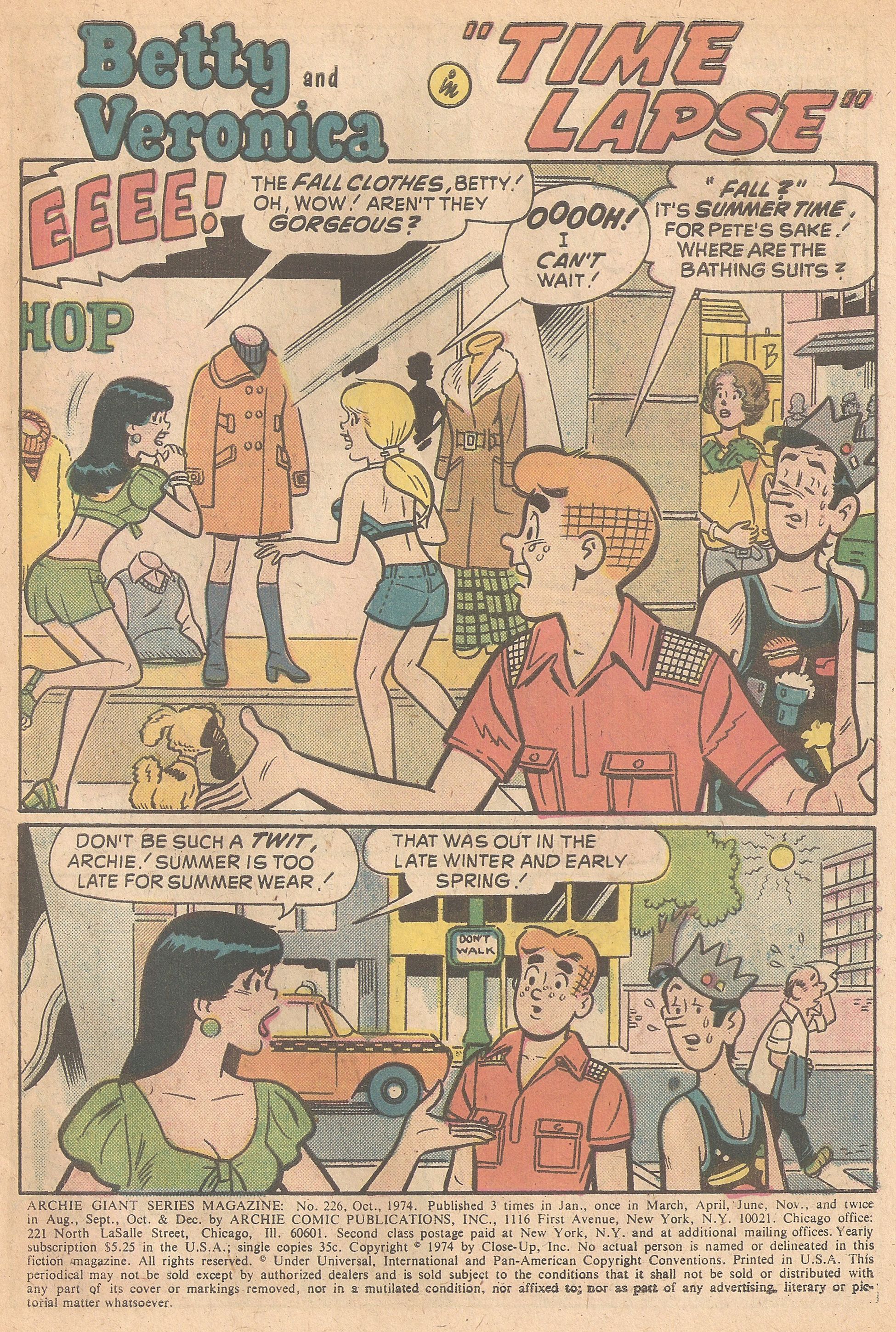 Read online Archie Giant Series Magazine comic -  Issue #226 - 3