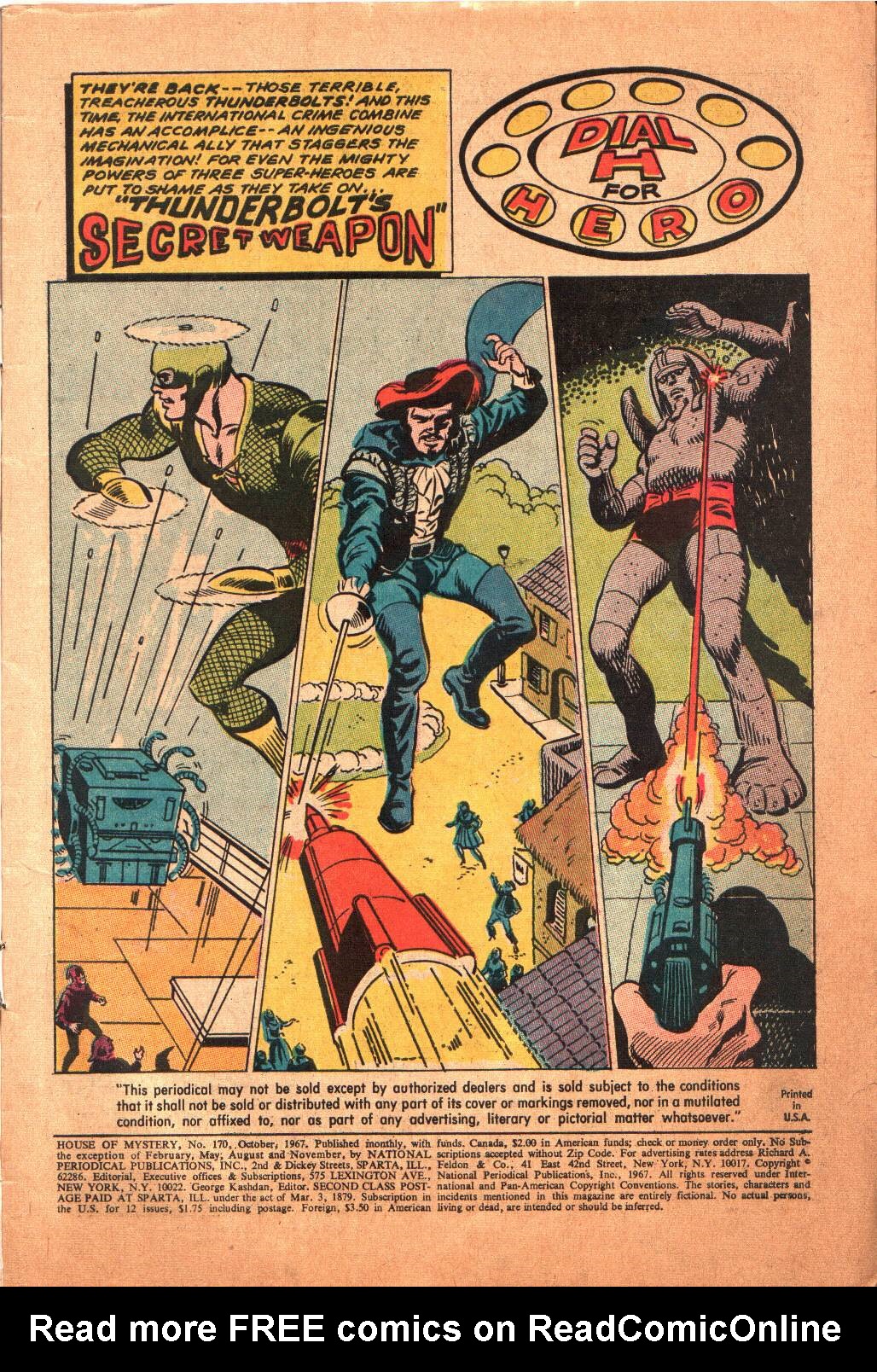 Read online House of Mystery (1951) comic -  Issue #170 - 3