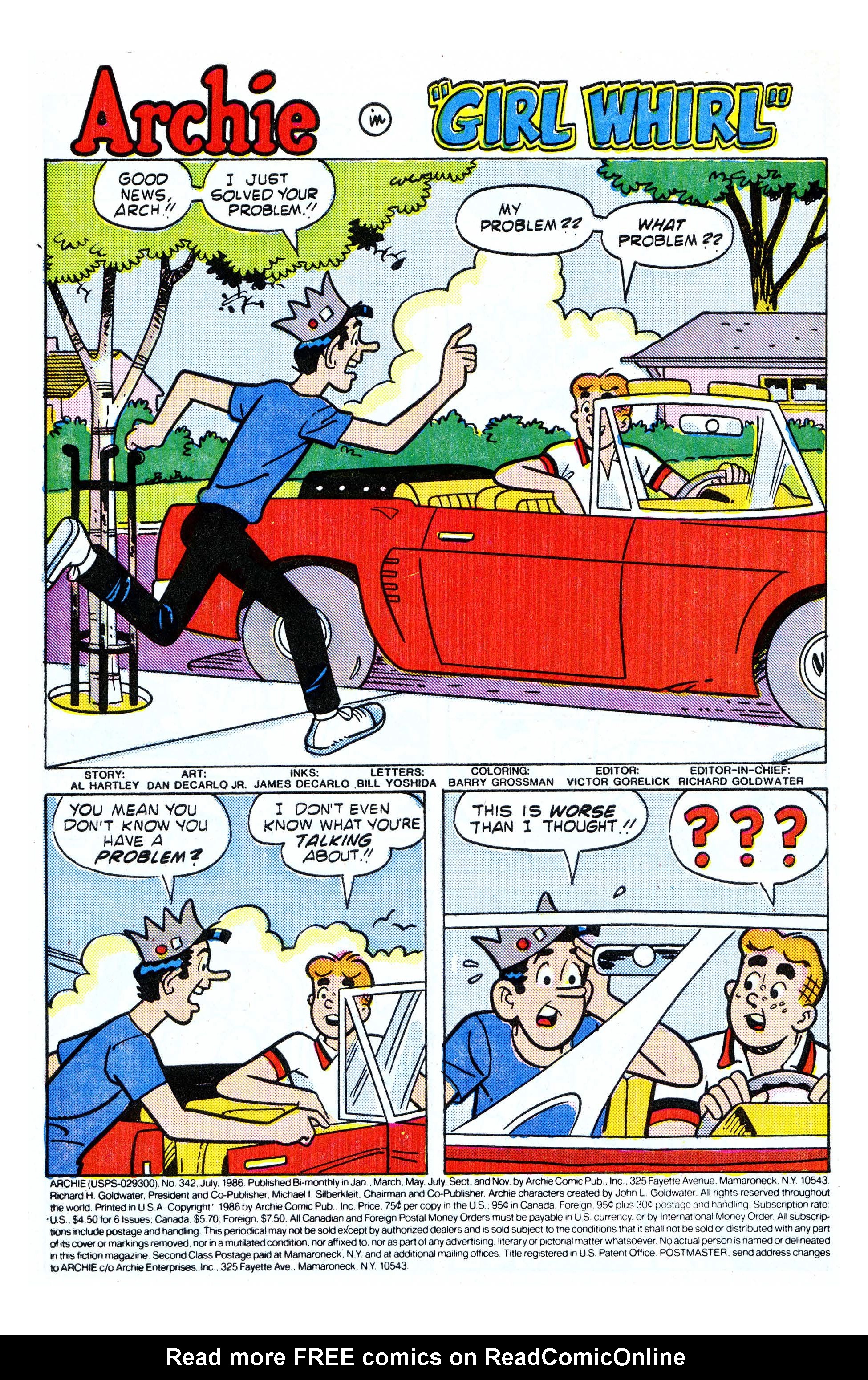Read online Archie (1960) comic -  Issue #342 - 2