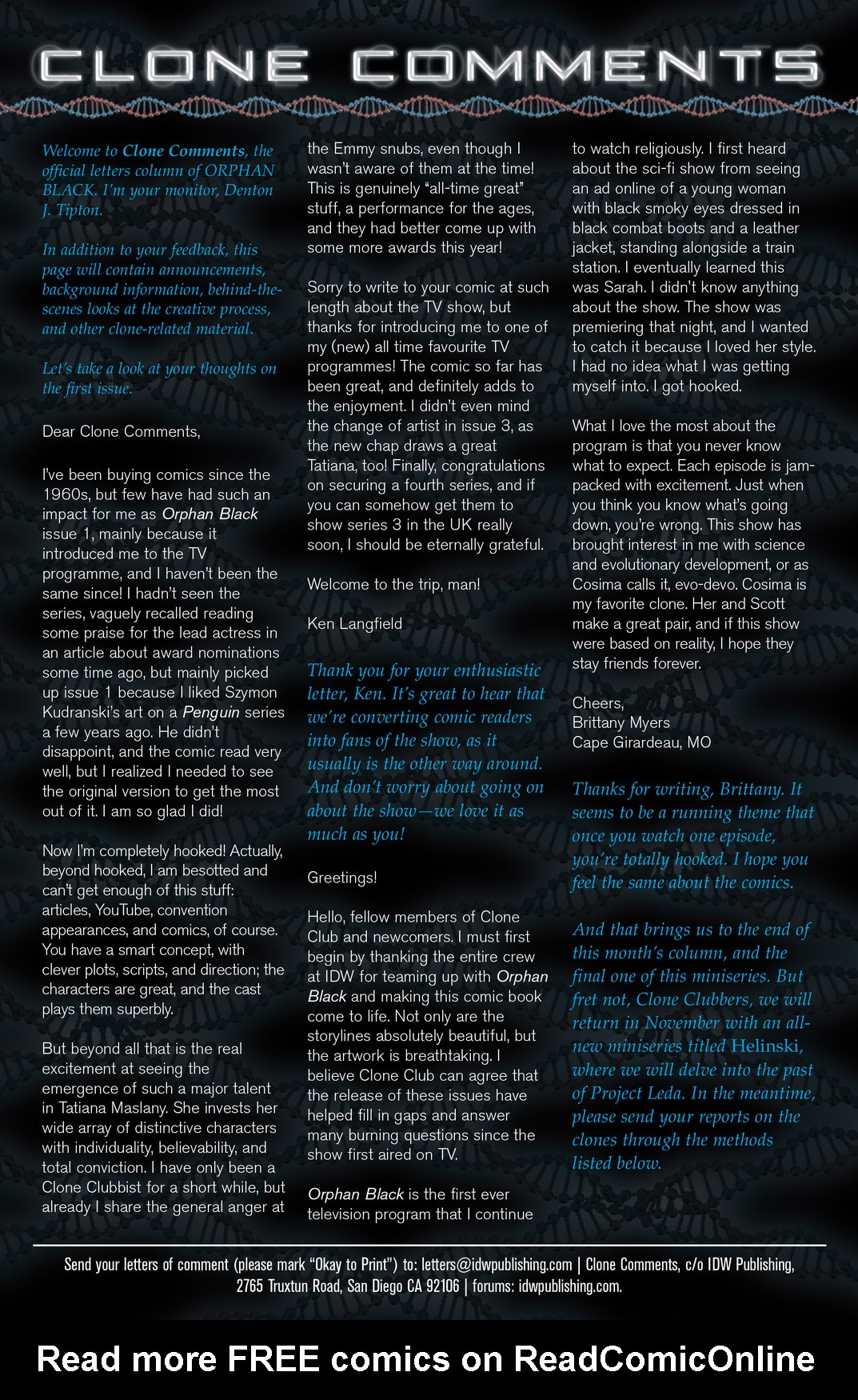 Read online Orphan Black comic -  Issue #5 - 24