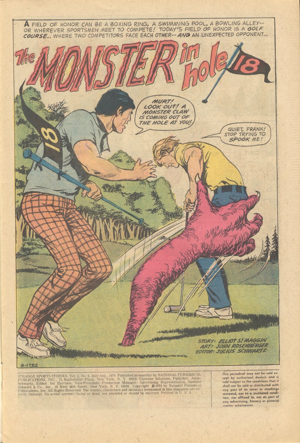 Read online Strange Sports Stories (1973) comic -  Issue #6 - 2