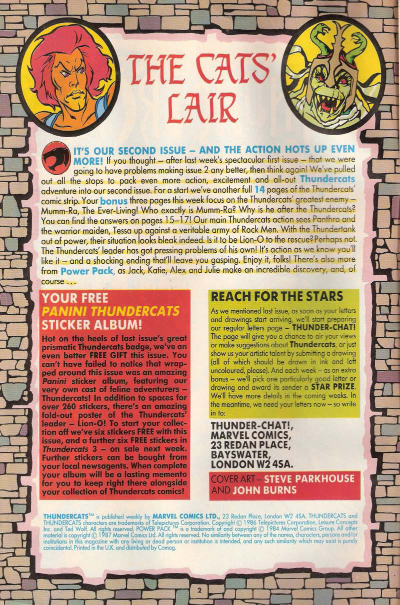 Read online ThunderCats (1987) comic -  Issue #2 - 2