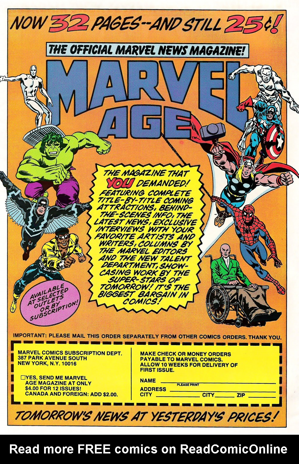 Read online Marvel Age comic -  Issue #11 - 2