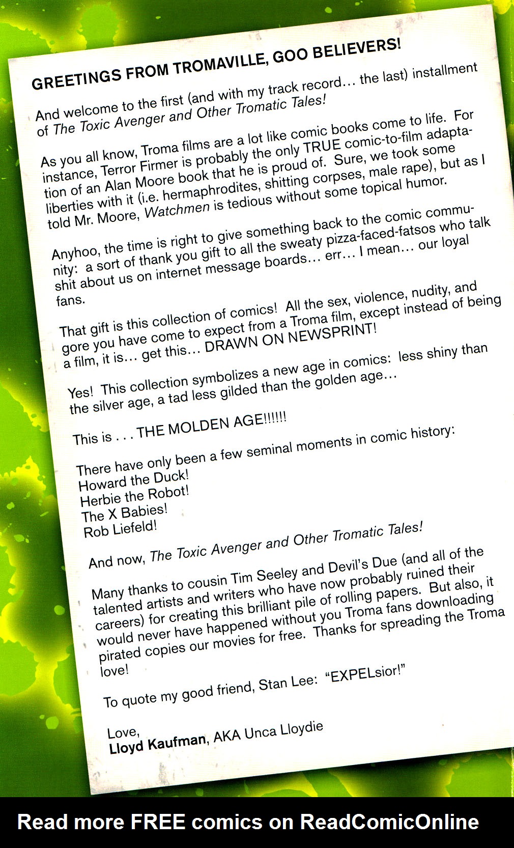 Read online Lloyd Kaufman Presents: The Toxic Avenger and Other Tromatic Tales comic -  Issue # TPB (Part 1) - 4
