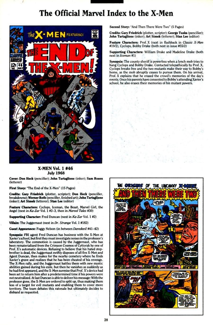 Read online The Official Marvel Index To The X-Men (1994) comic -  Issue #1 - 30