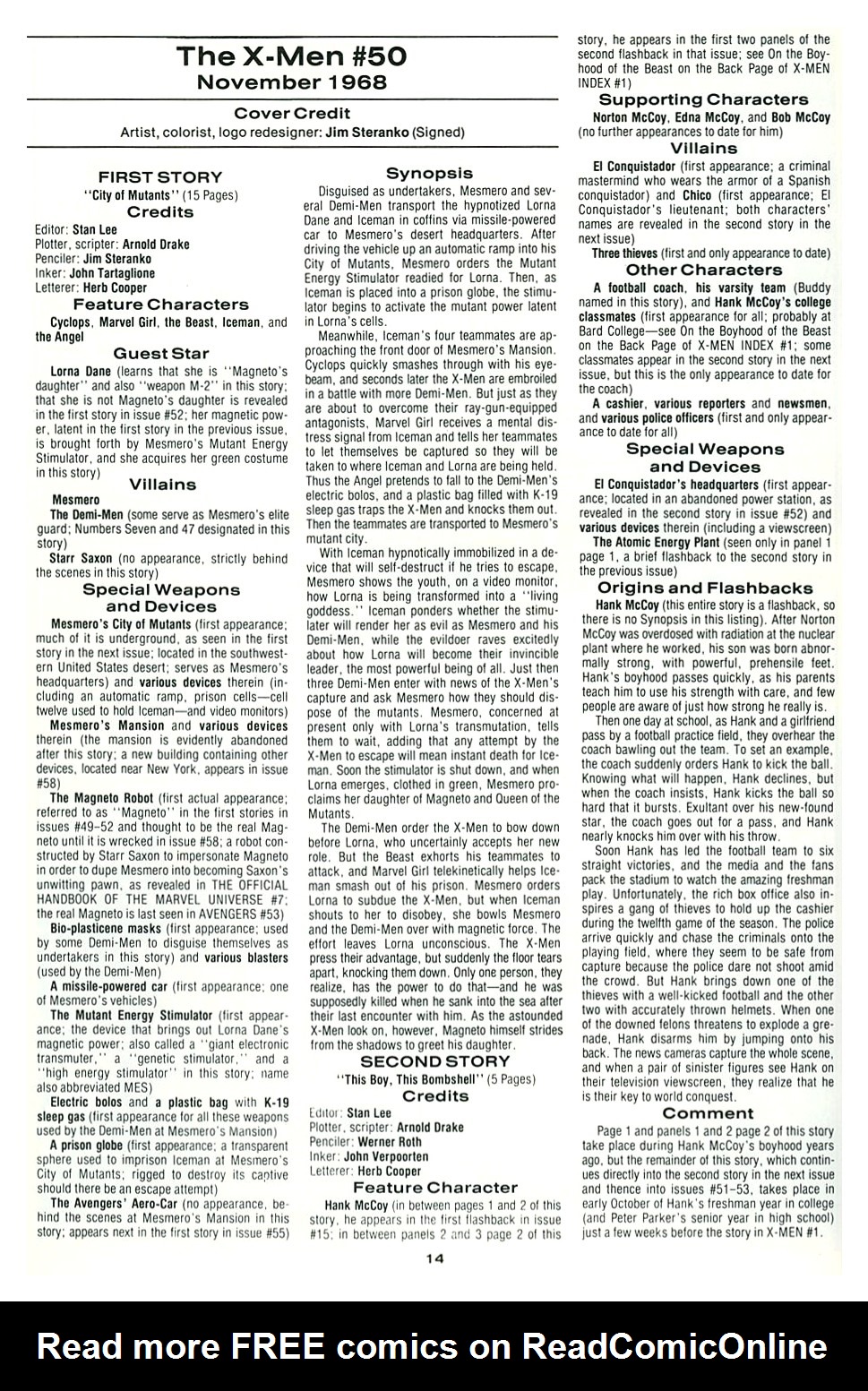 Read online The Official Marvel Index To The X-Men comic -  Issue #3 - 16