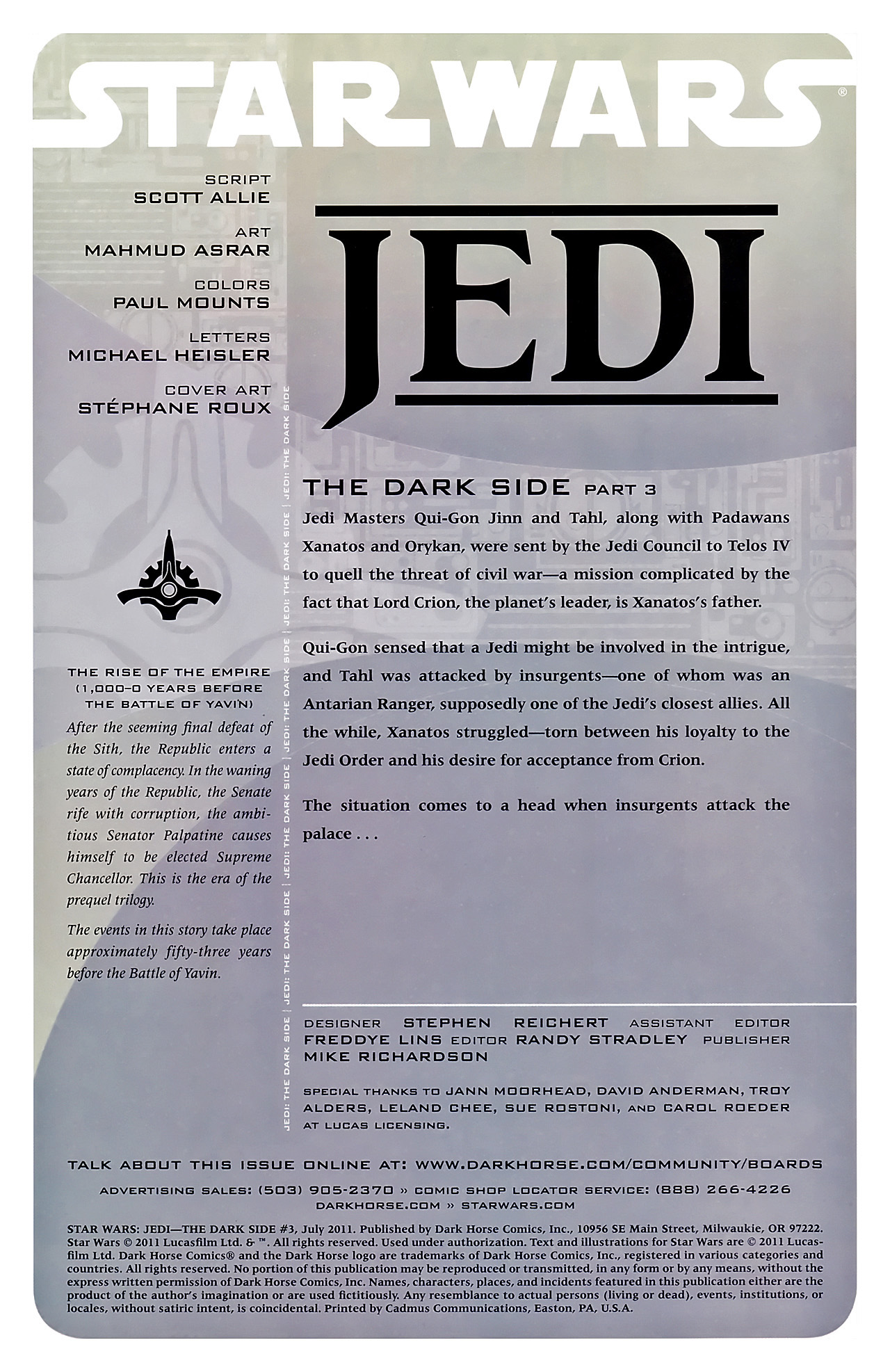 Read online Star Wars: Jedi - The Dark Side comic -  Issue #3 - 2