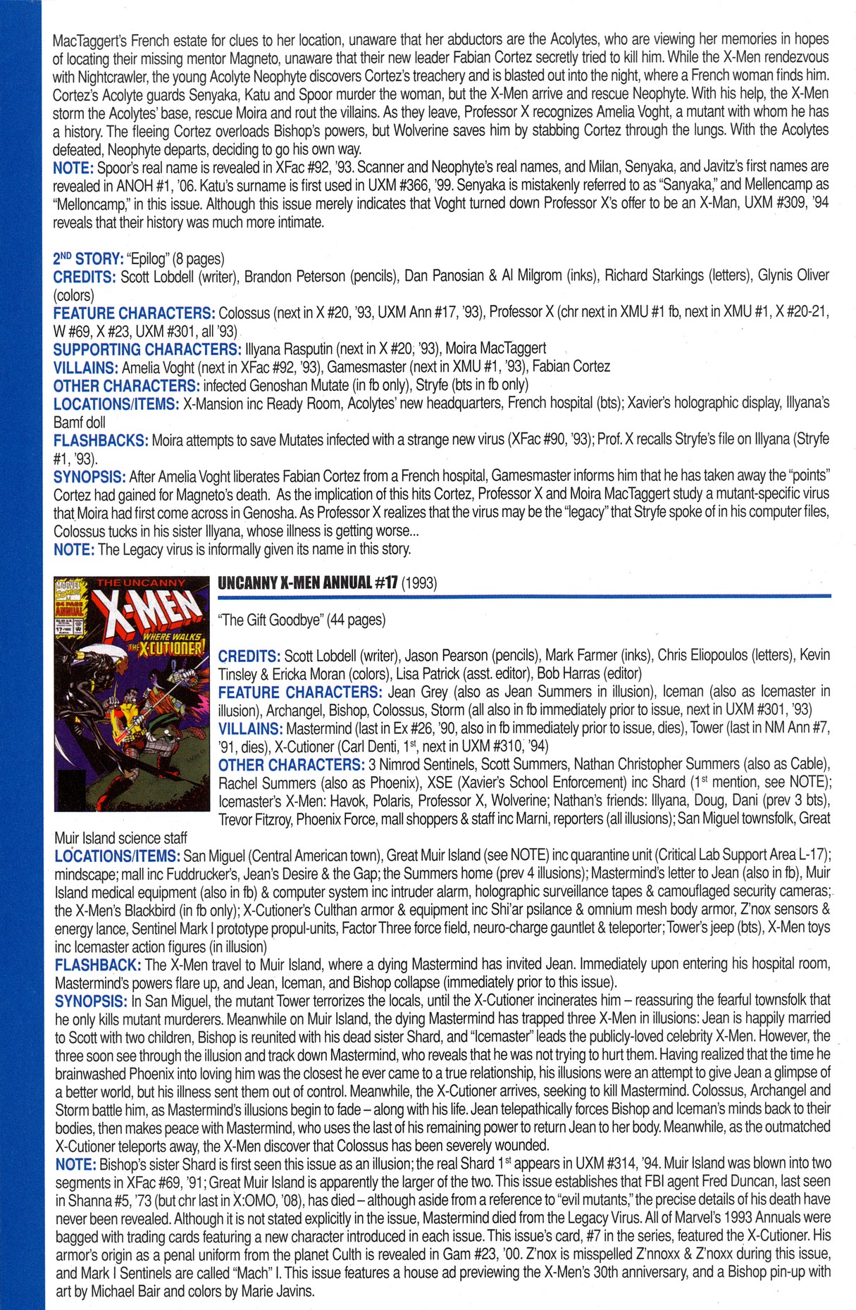 Read online Official Index to the Marvel Universe comic -  Issue #7 - 64