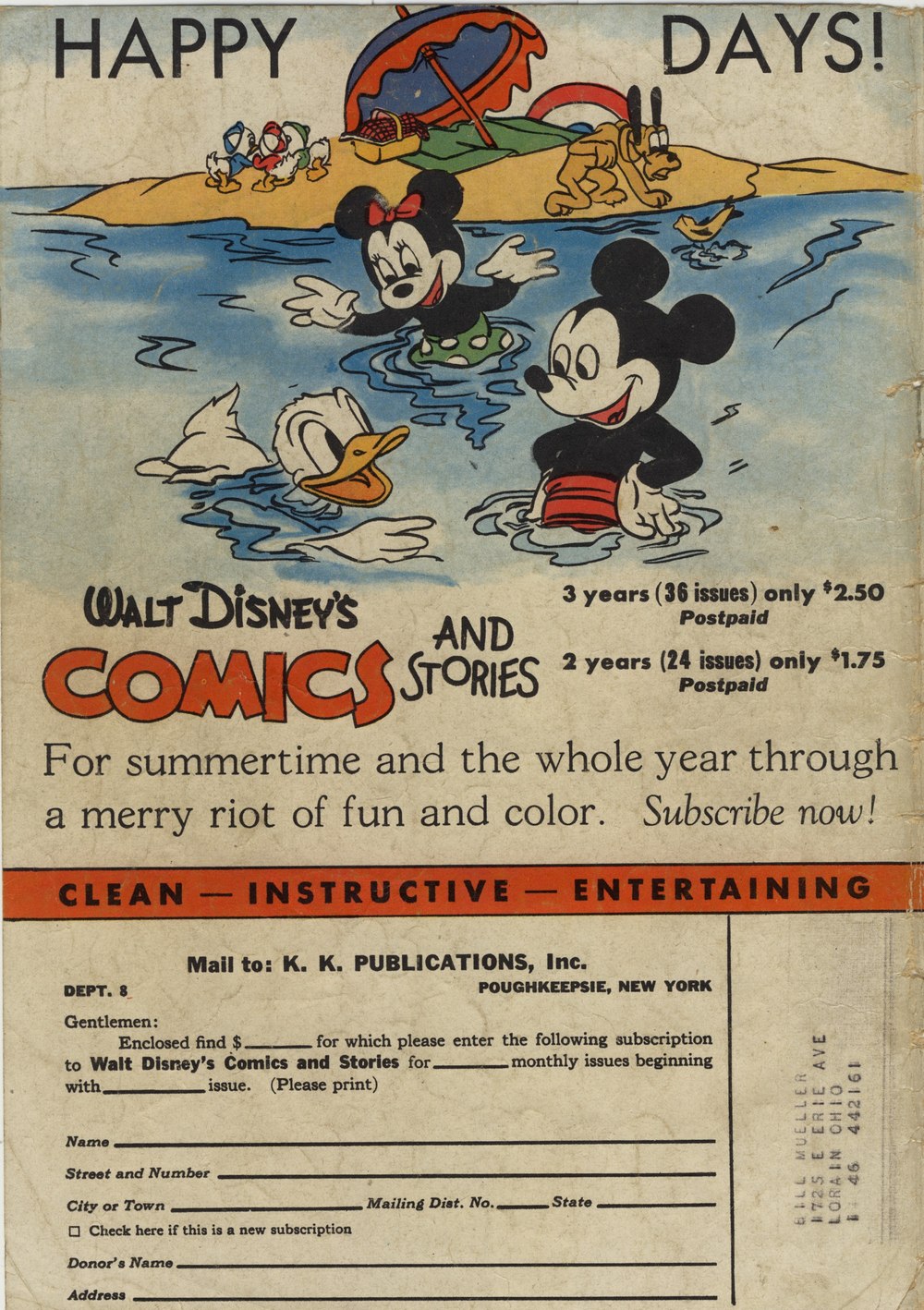 Read online Walt Disney's Comics and Stories comic -  Issue #59 - 36