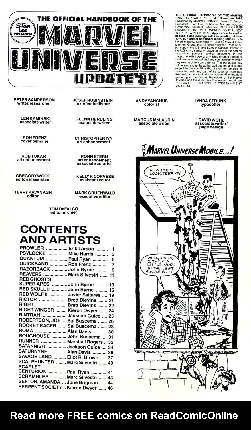 Read online The Official Handbook of the Marvel Universe: Update '89 comic -  Issue #6 - 2
