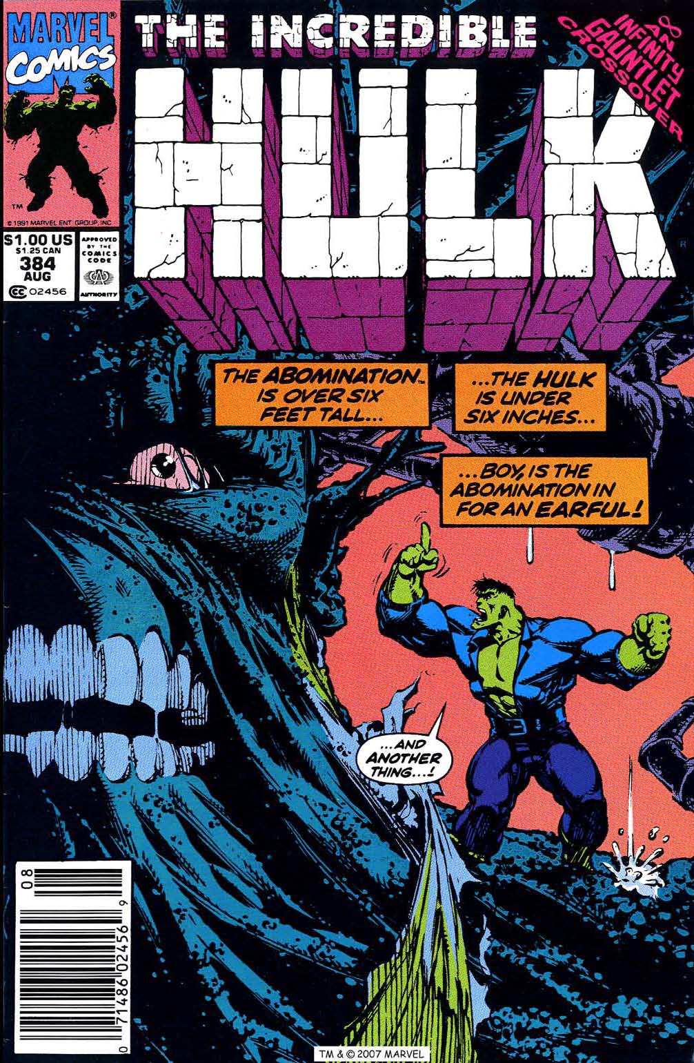 Read online The Incredible Hulk (1968) comic -  Issue #384 - 1