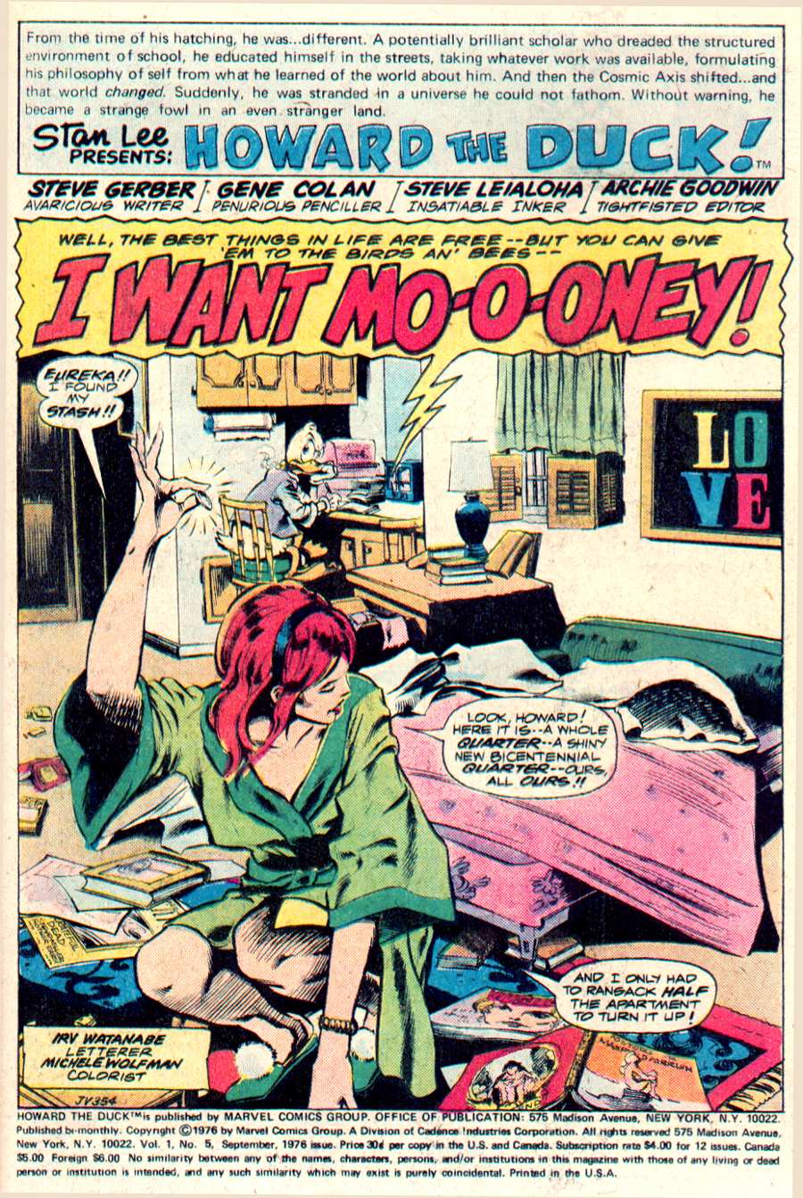 Read online Howard the Duck (1976) comic -  Issue #5 - 2