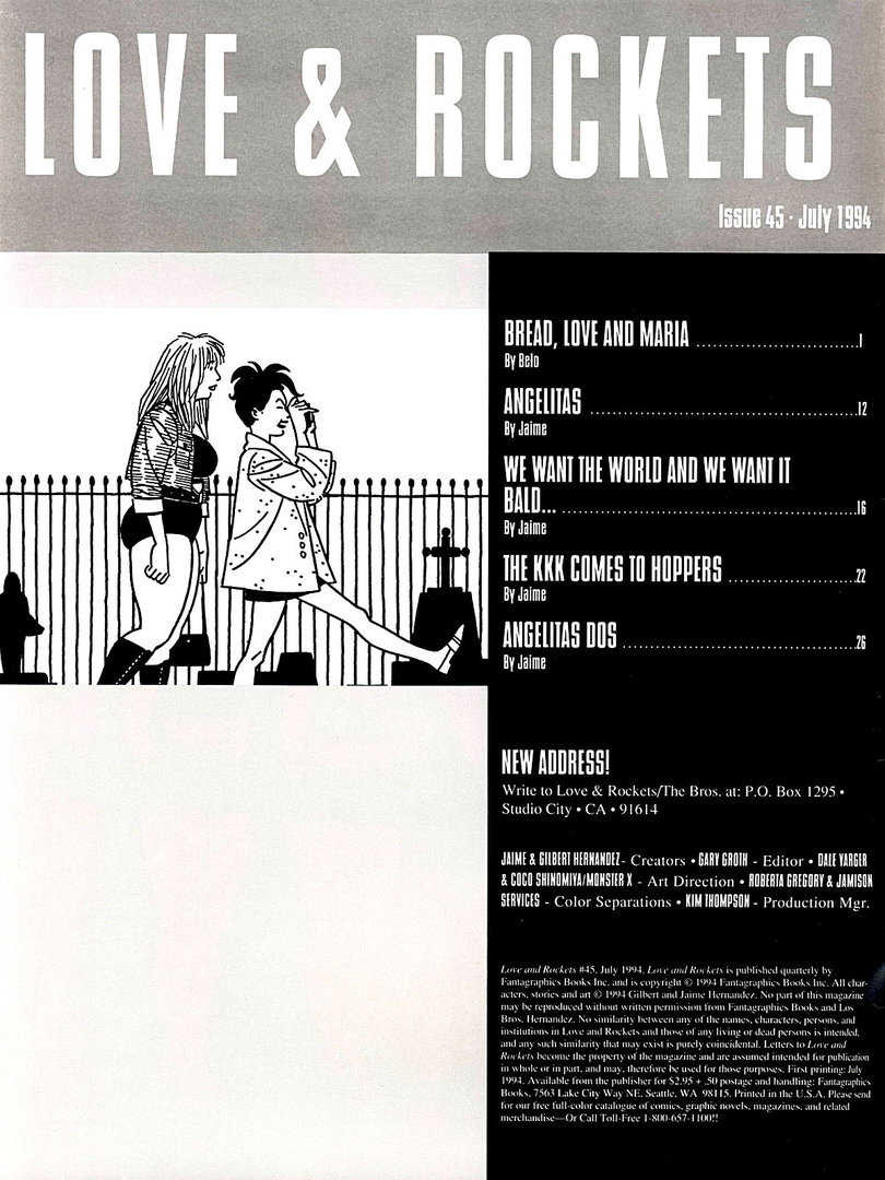 Read online Love and Rockets (1982) comic -  Issue #45 - 2