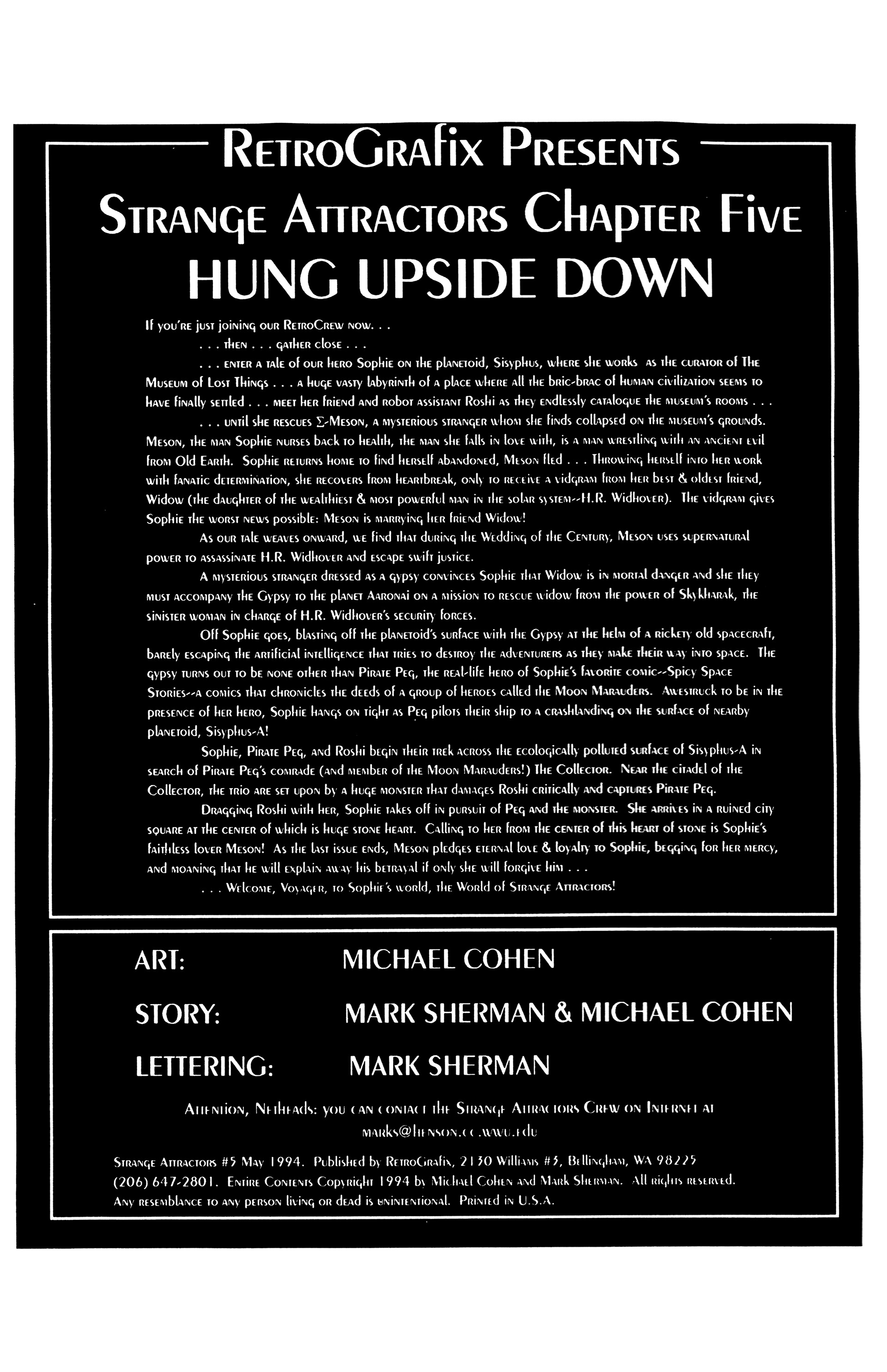 Read online Strange Attractors (1993) comic -  Issue #5 - 2