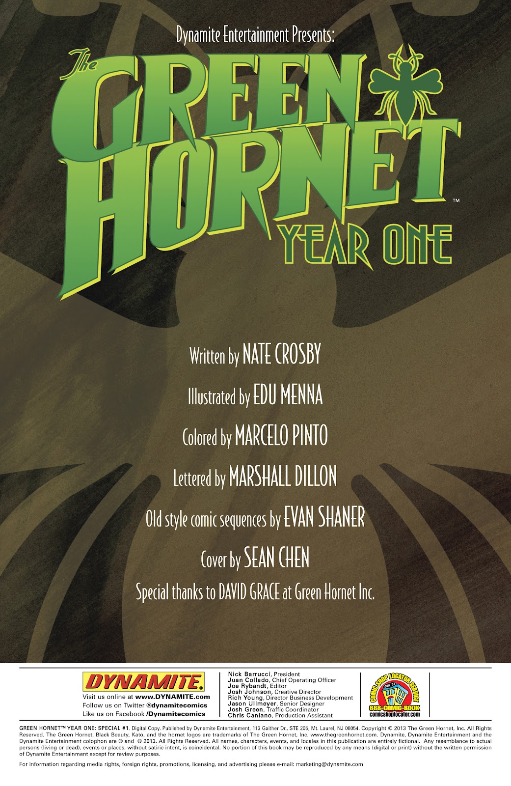 Green Hornet: Year One issue Special 1 - Page 2