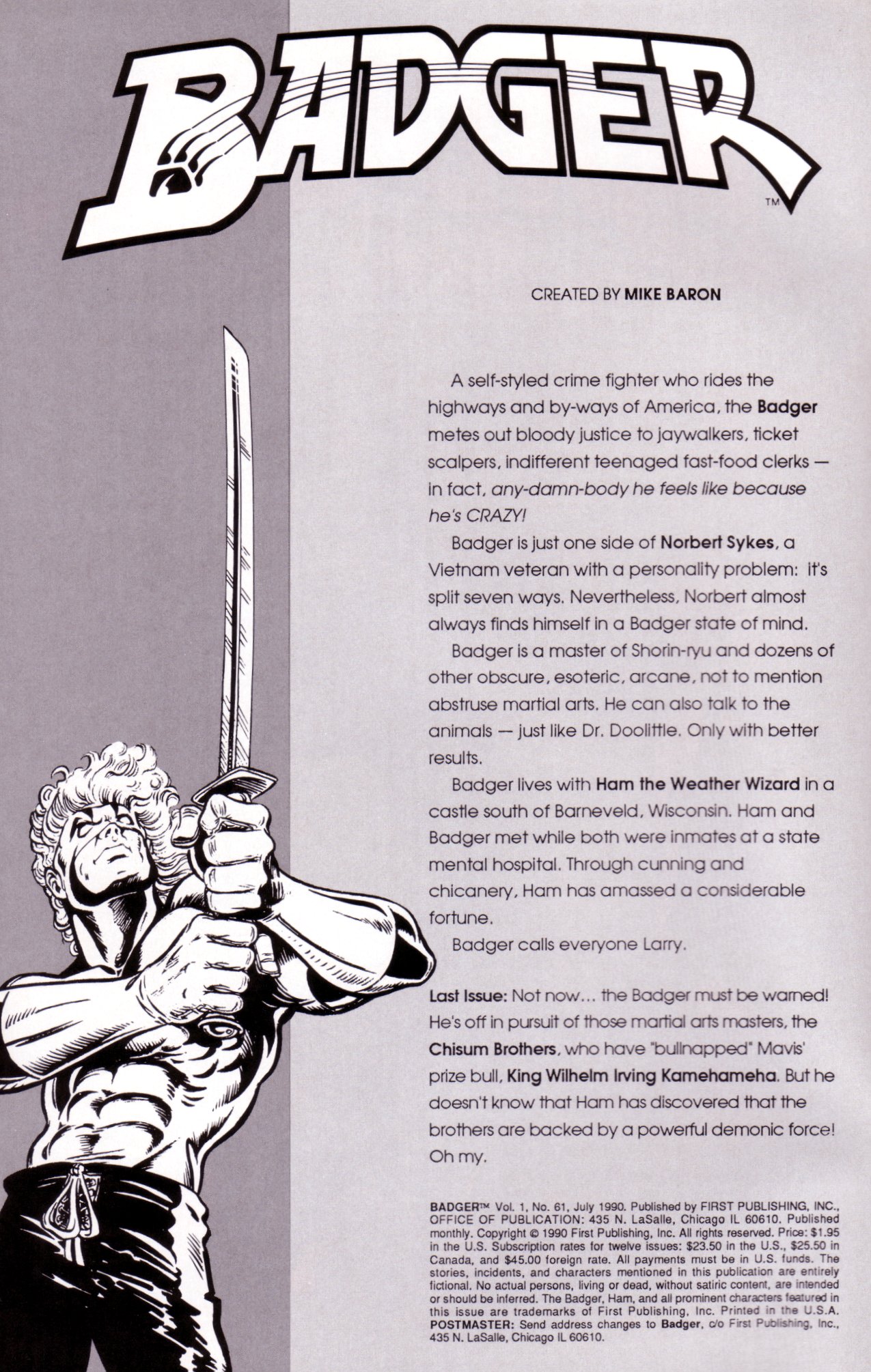 Read online The Badger comic -  Issue #61 - 2