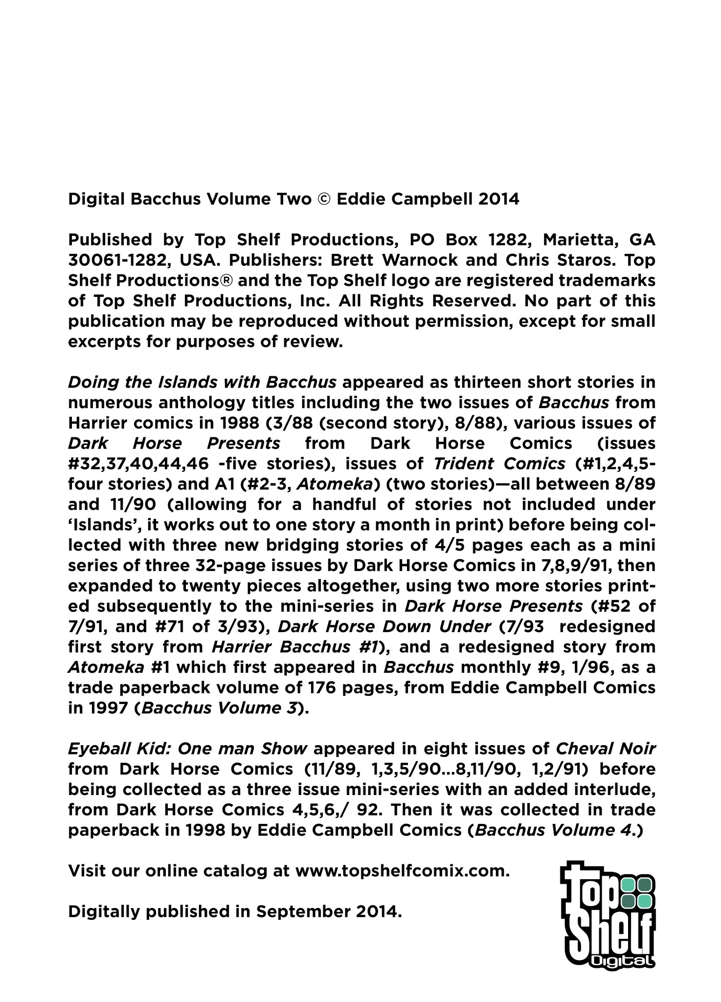 Read online Eddie Campbell's Bacchus comic -  Issue # TPB 2 - 260