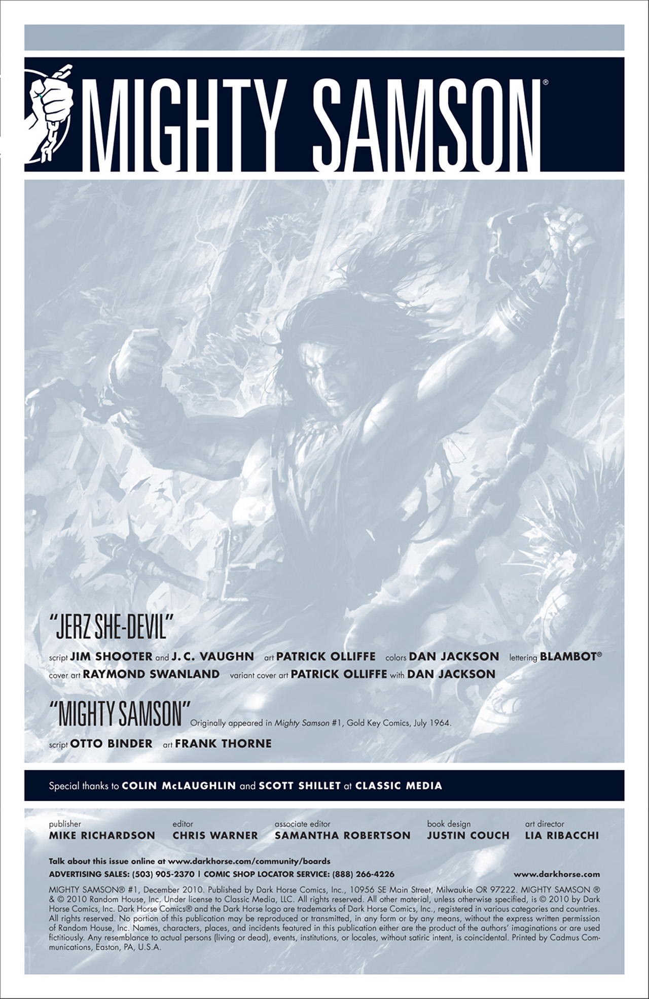 Read online Mighty Samson comic -  Issue #1 - 2