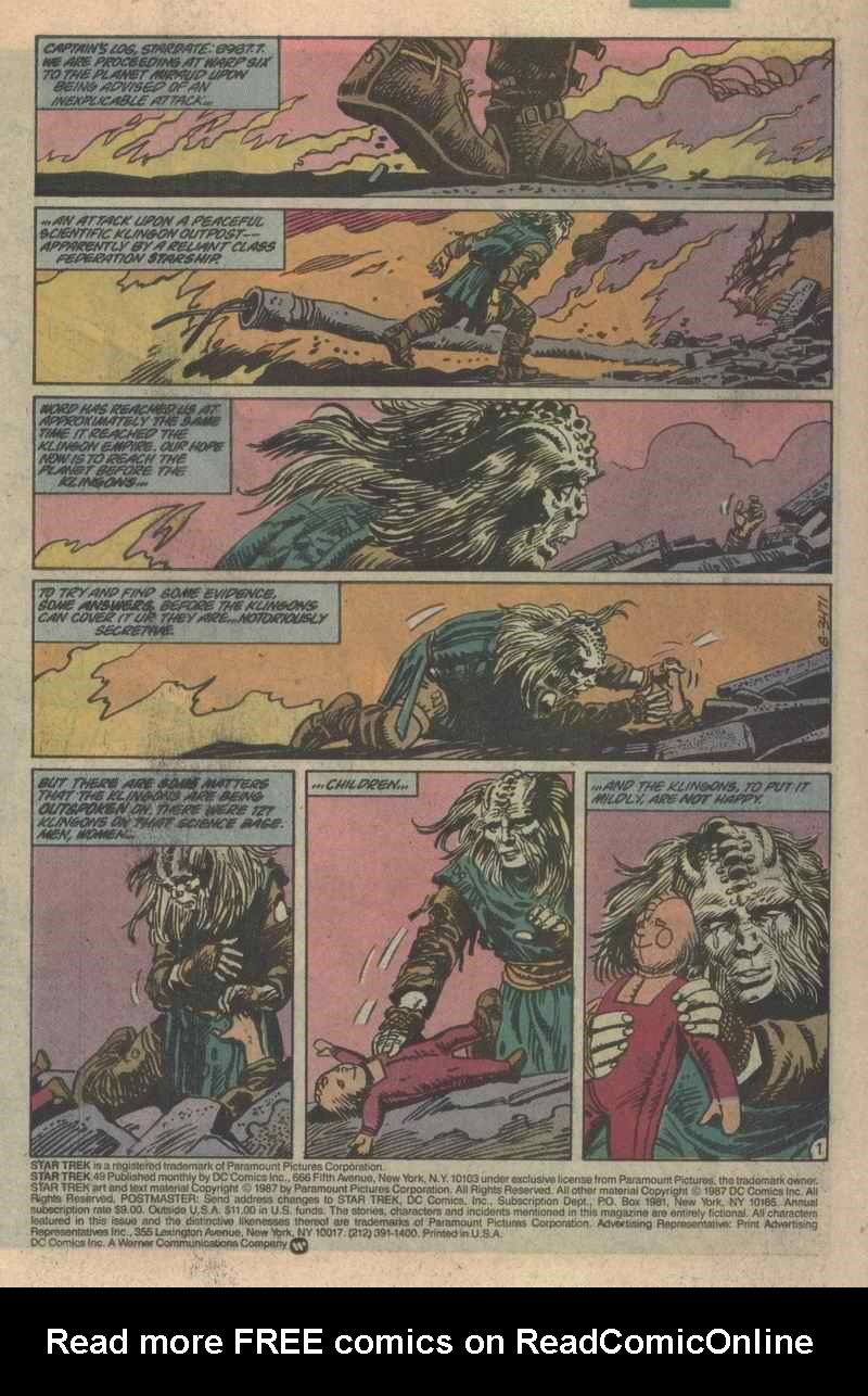 Read online Star Trek (1984) comic -  Issue #49 - 2