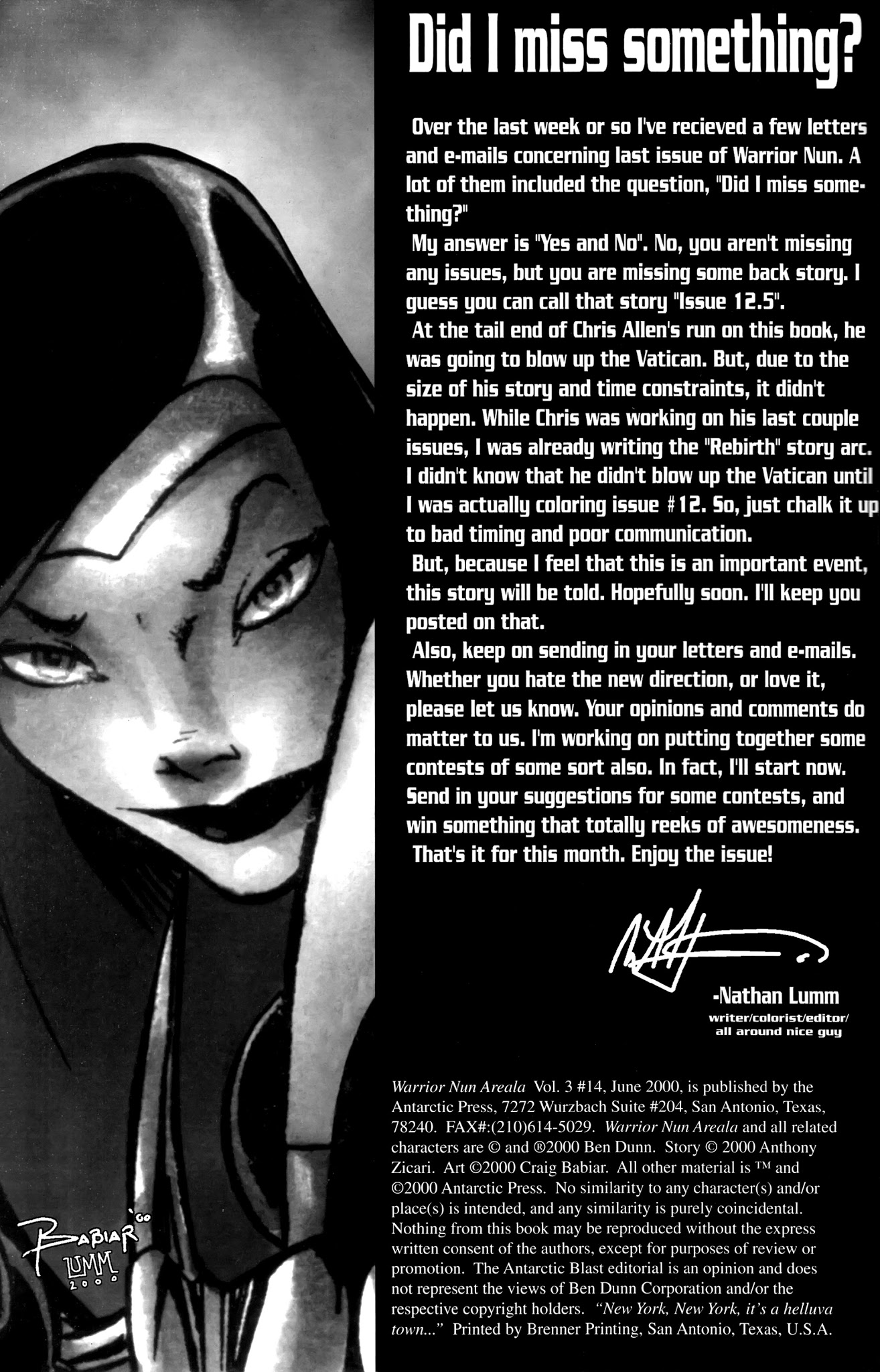 Read online Warrior Nun Areala (1999) comic -  Issue #14 - 2