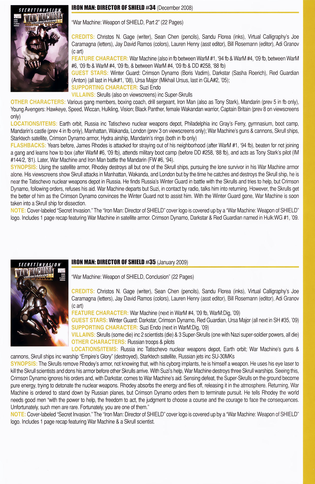 Read online Official Index to the Marvel Universe comic -  Issue #14 - 35
