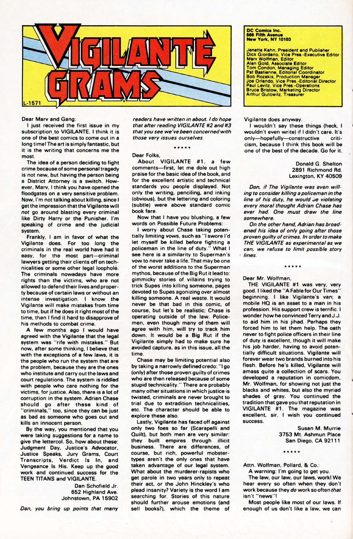 Read online Vigilante (1983) comic -  Issue #5 - 26