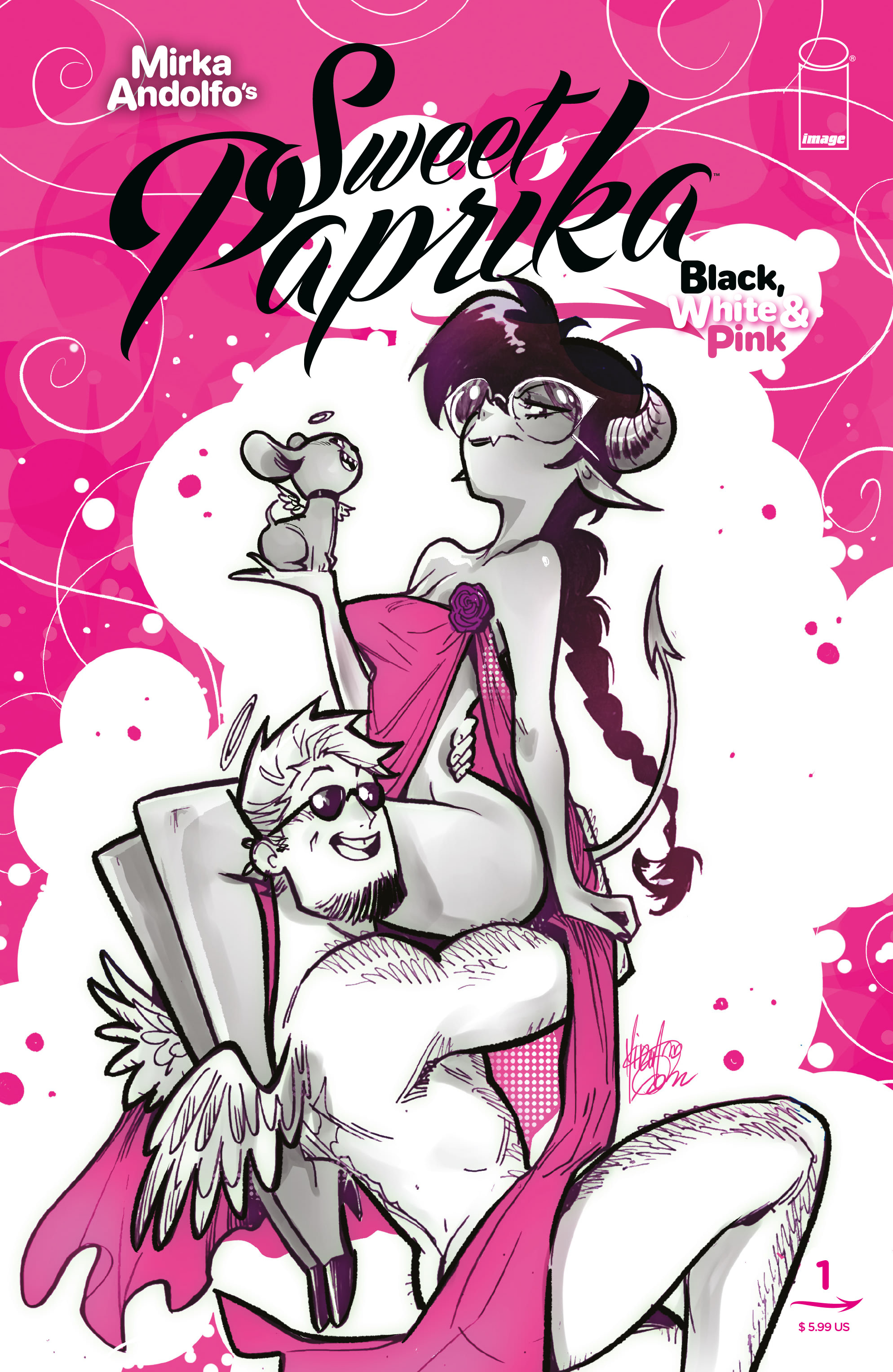 Read online Mirka Andolfo's Sweet Paprika: Black White & Pink (One-Shot) comic -  Issue # Full - 1