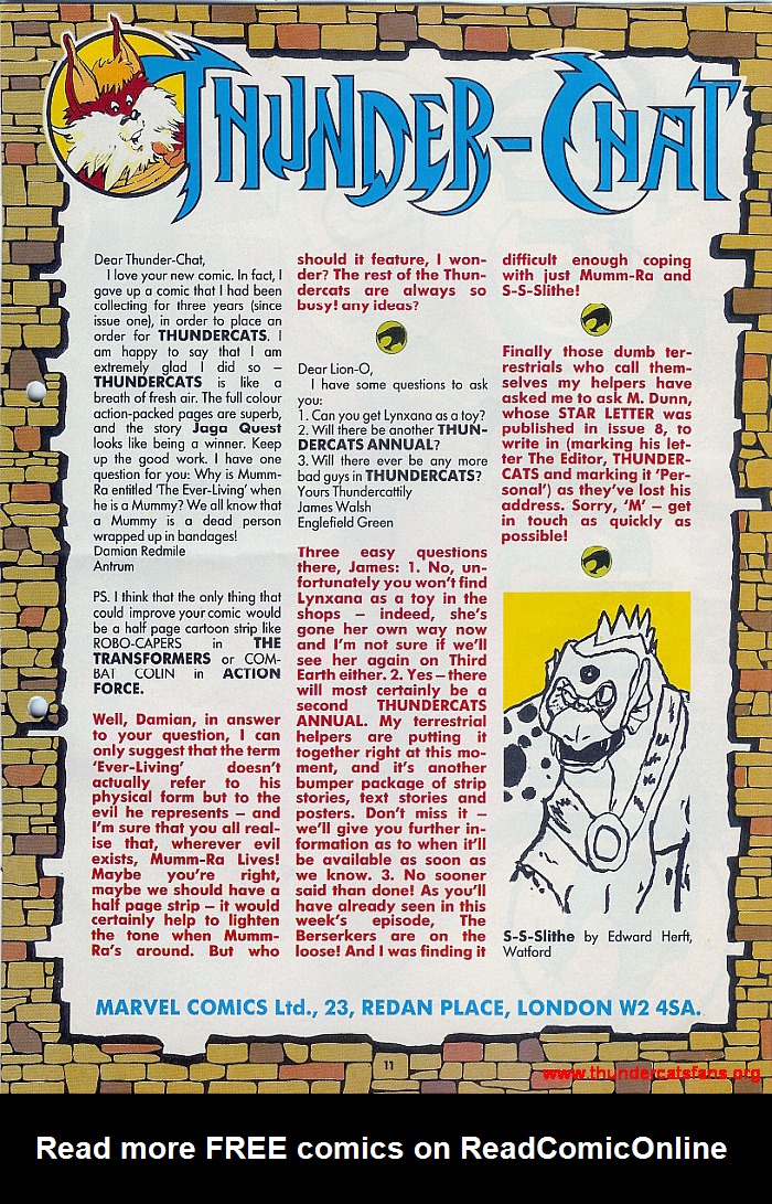 Read online ThunderCats (1987) comic -  Issue #12 - 11