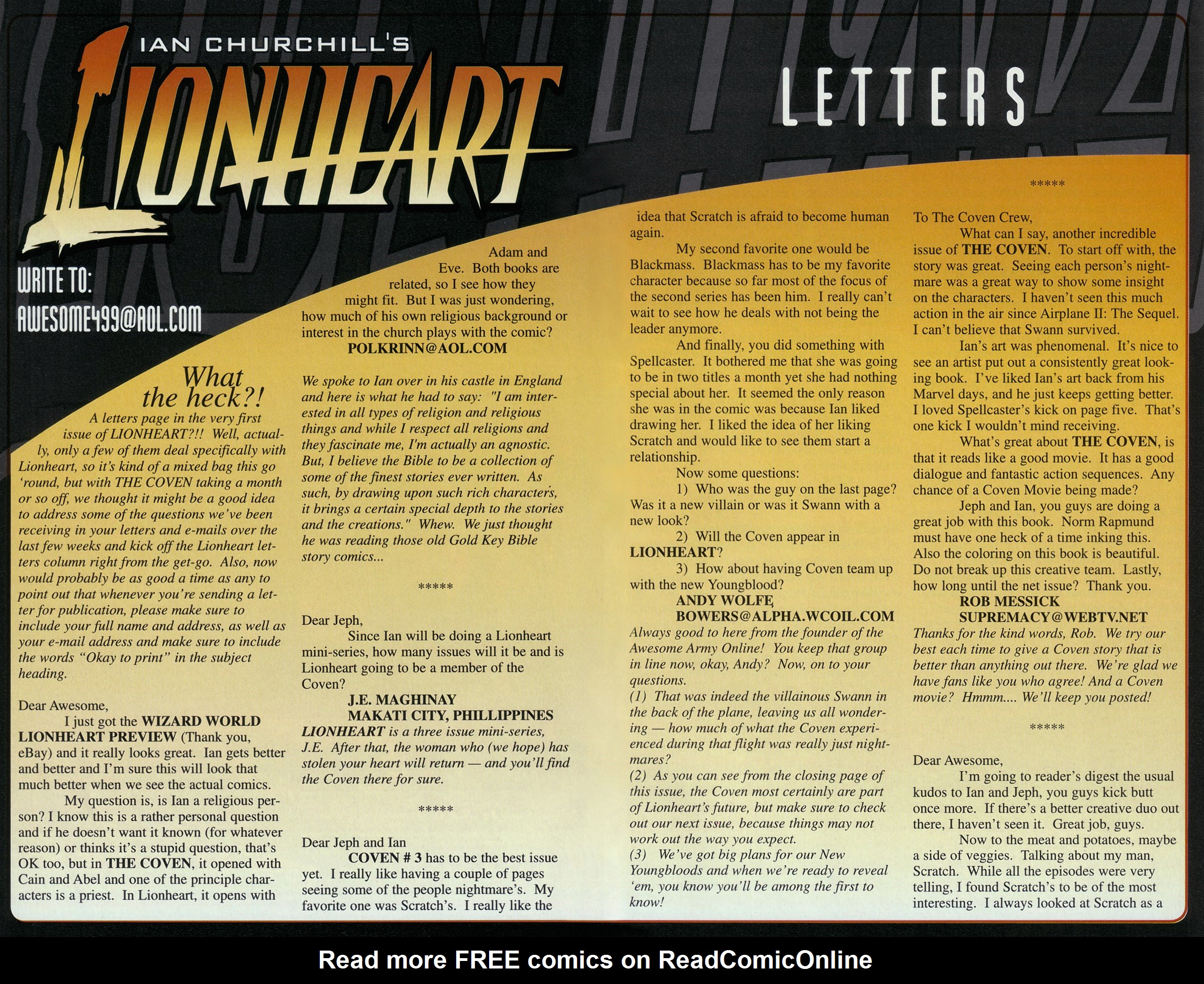 Read online Lionheart comic -  Issue #1 - 21