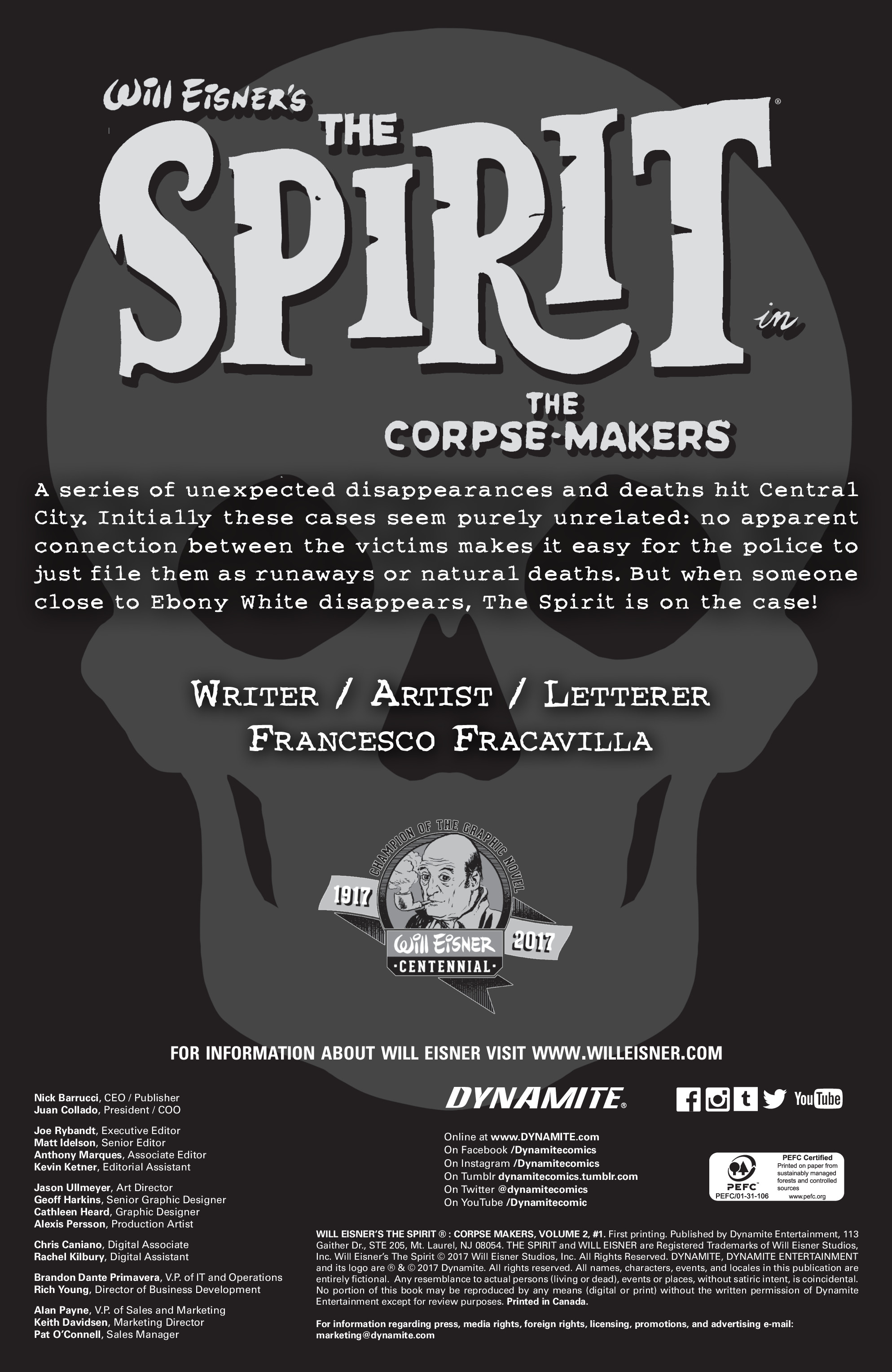 Read online Will Eisner's The Spirit: The Corpse Makers comic -  Issue #1 - 2