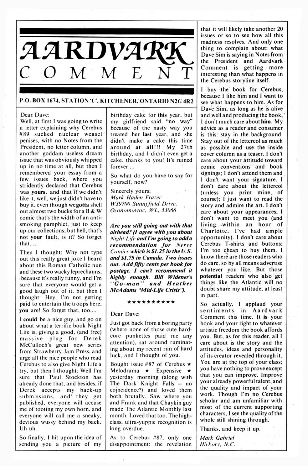 Cerebus Issue #91 #91 - English 30