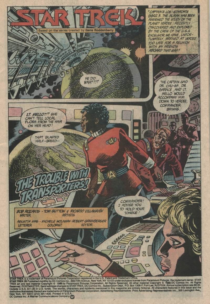 Read online Star Trek (1984) comic -  Issue #26 - 2