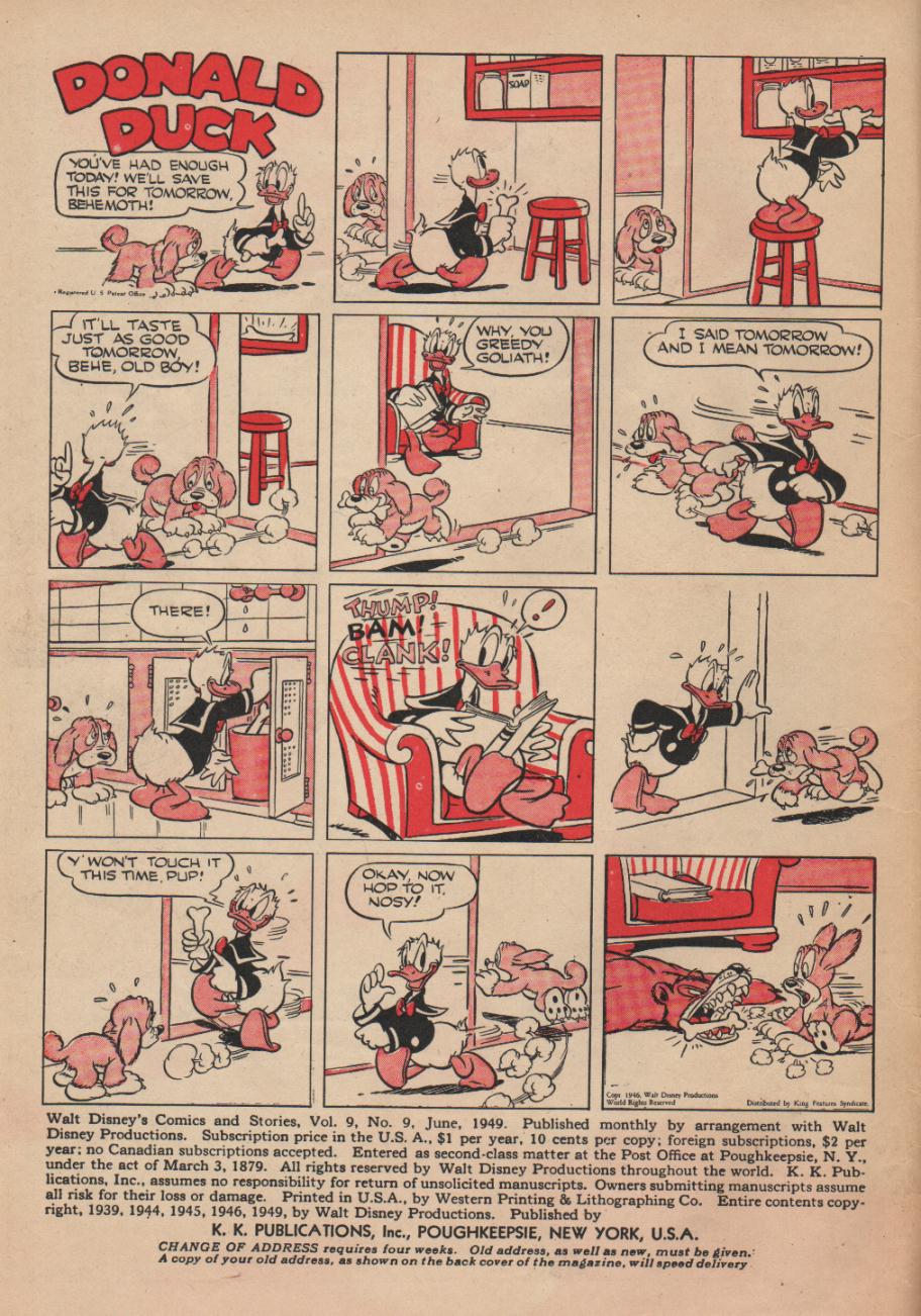 Read online Walt Disney's Comics and Stories comic -  Issue #105 - 2