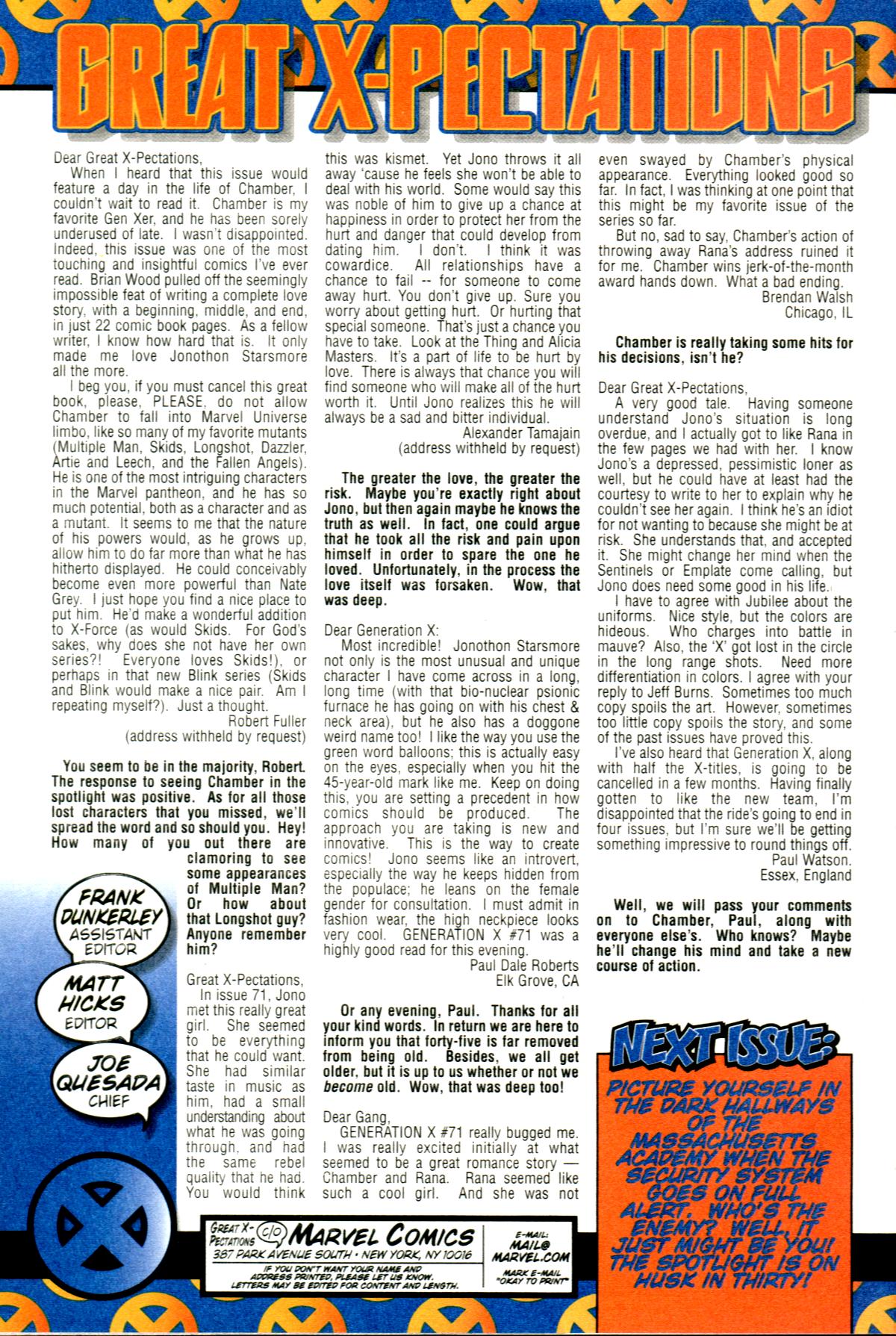 Read online Generation X comic -  Issue #73 - 25