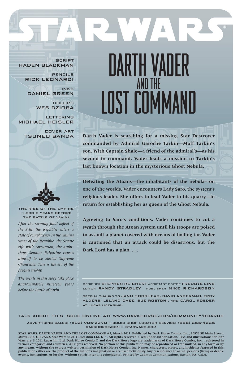 Read online Star Wars: Darth Vader and the Lost Command (2011) comic -  Issue #3 - 2