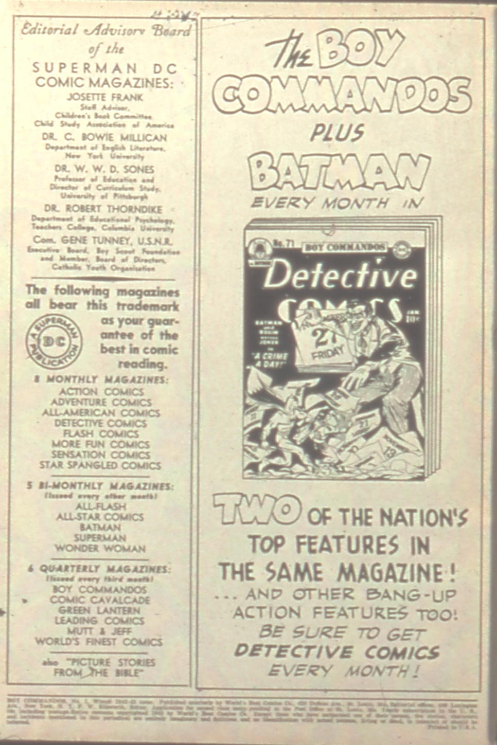 Read online Boy Commandos comic -  Issue #1 - 2