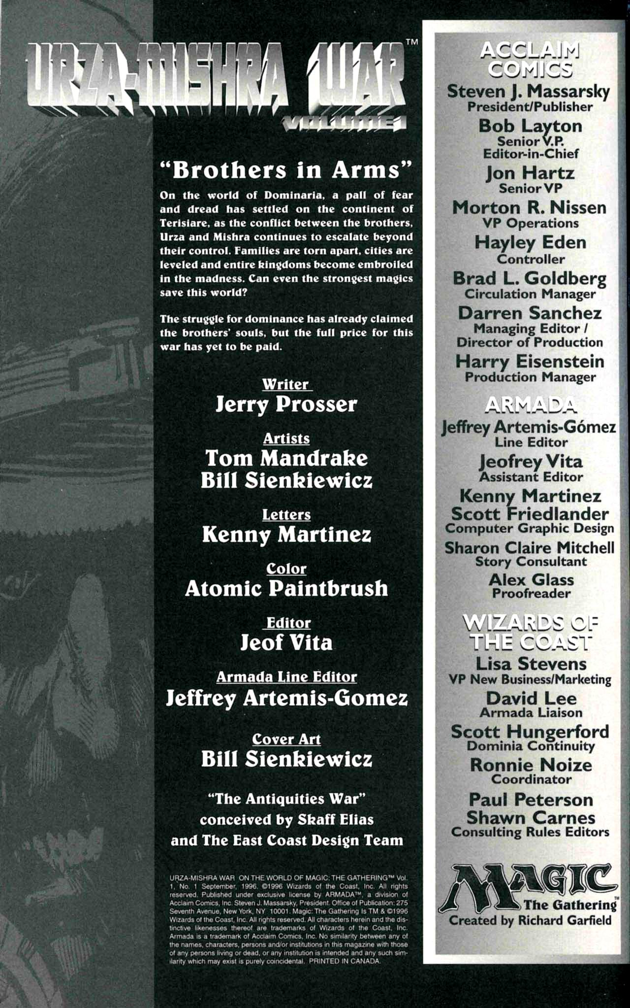 Read online Urza-Mishra War on the World of Magic: The Gathering comic -  Issue #1 - 2