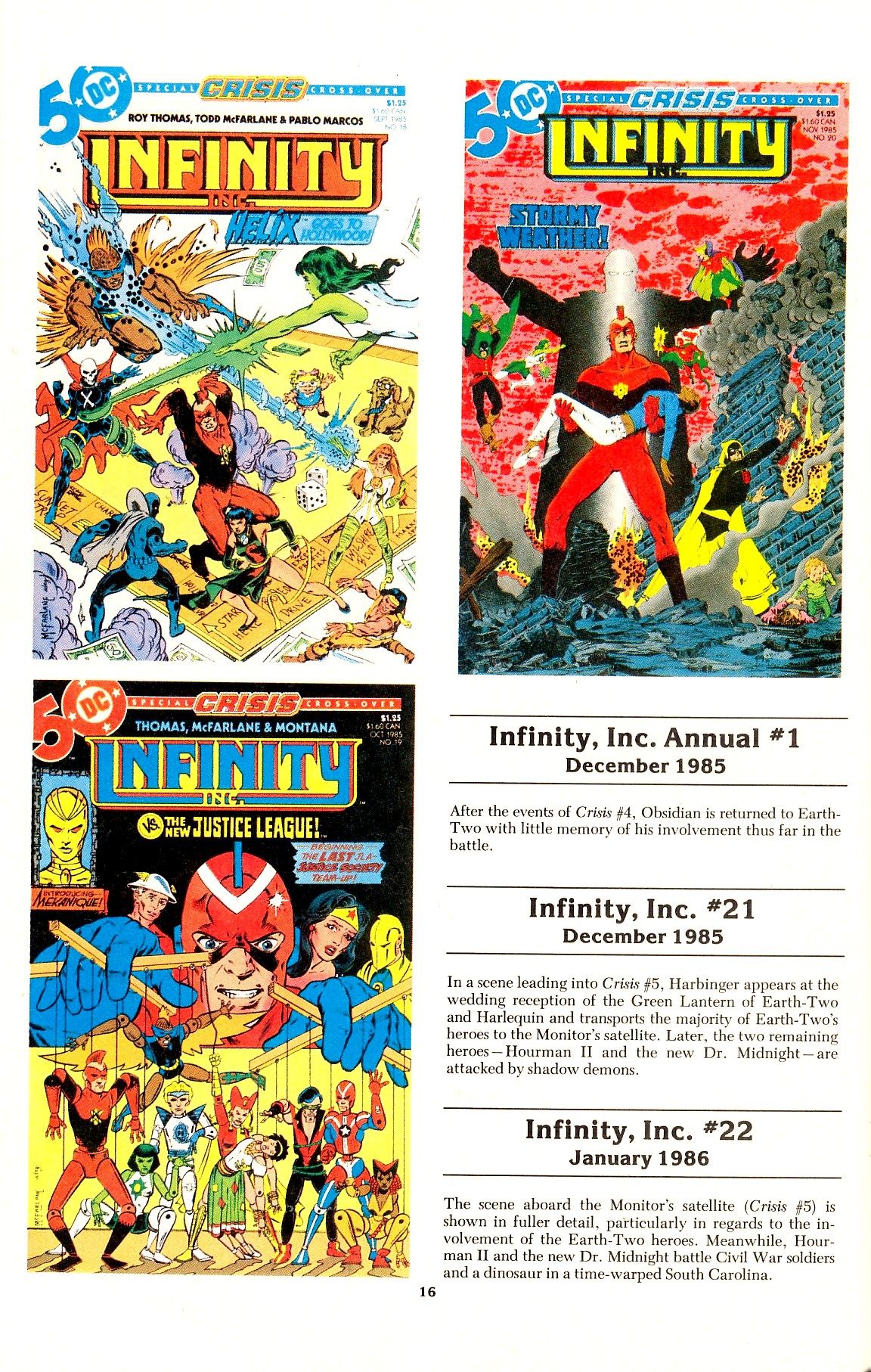 Read online The Official Crisis on Infinite Earths Crossover Index comic -  Issue # Full - 18