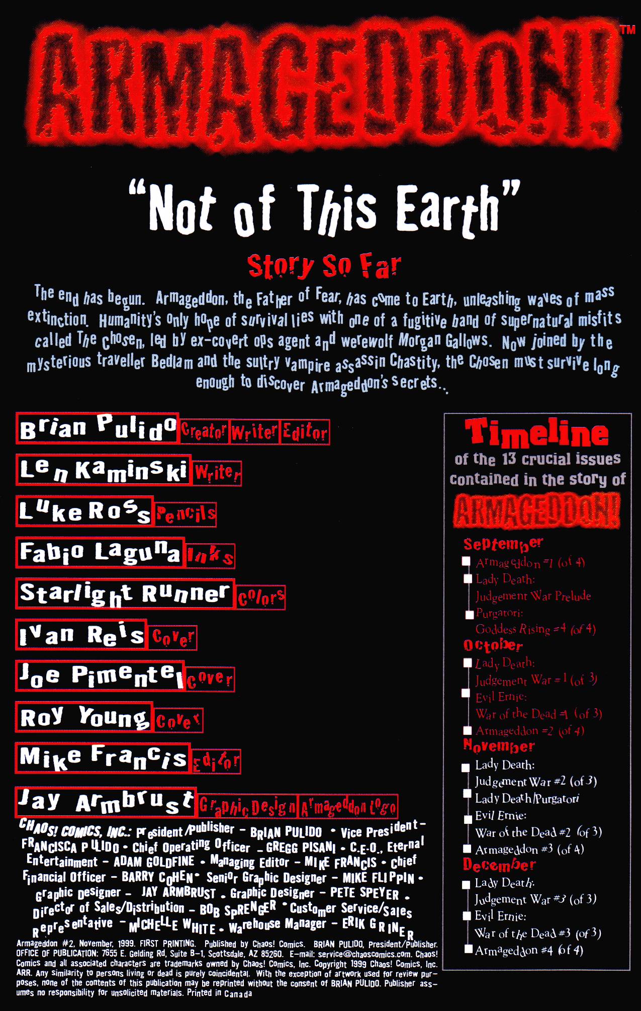 Read online Armageddon (1999) comic -  Issue #2 - 2