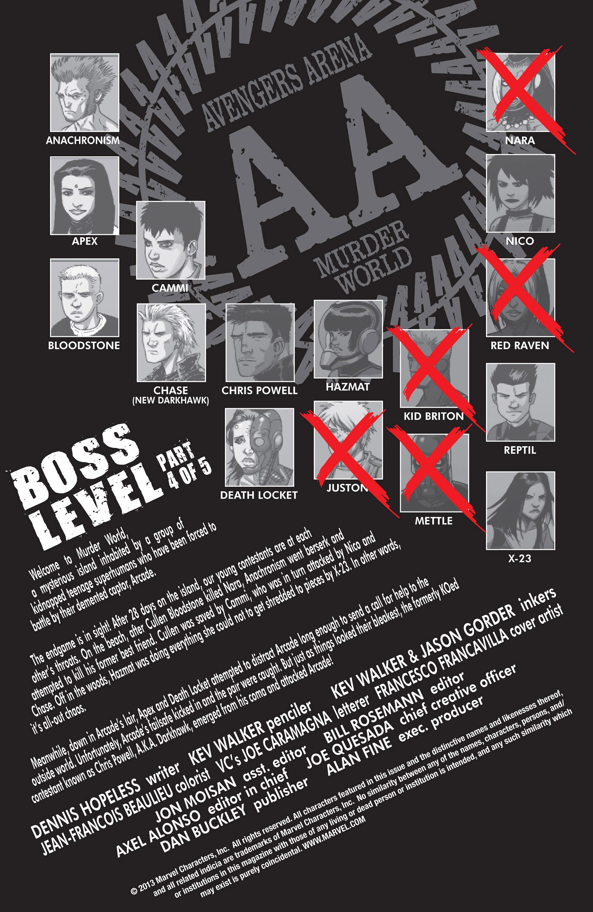 Read online Avengers Arena comic -  Issue #17 - 2