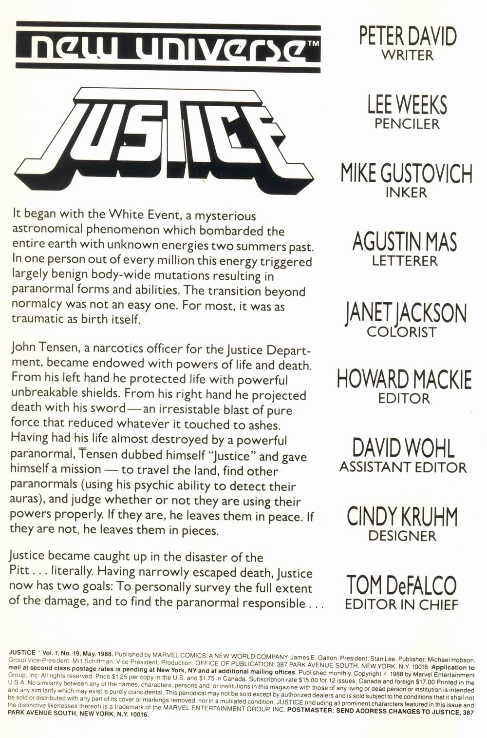 Read online Justice (1986) comic -  Issue #19 - 2